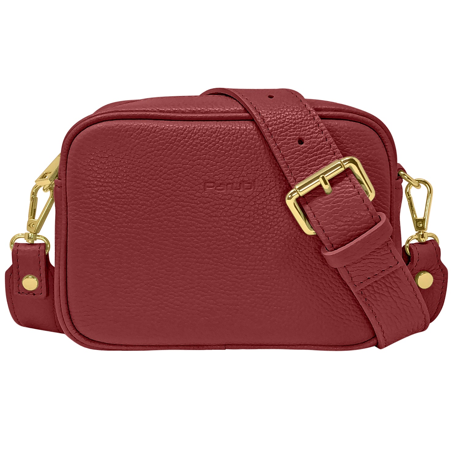 Borsa Donna a Tracolla, In Vera Pelle, Made in Italy, Modello Ginevra Bordeaux