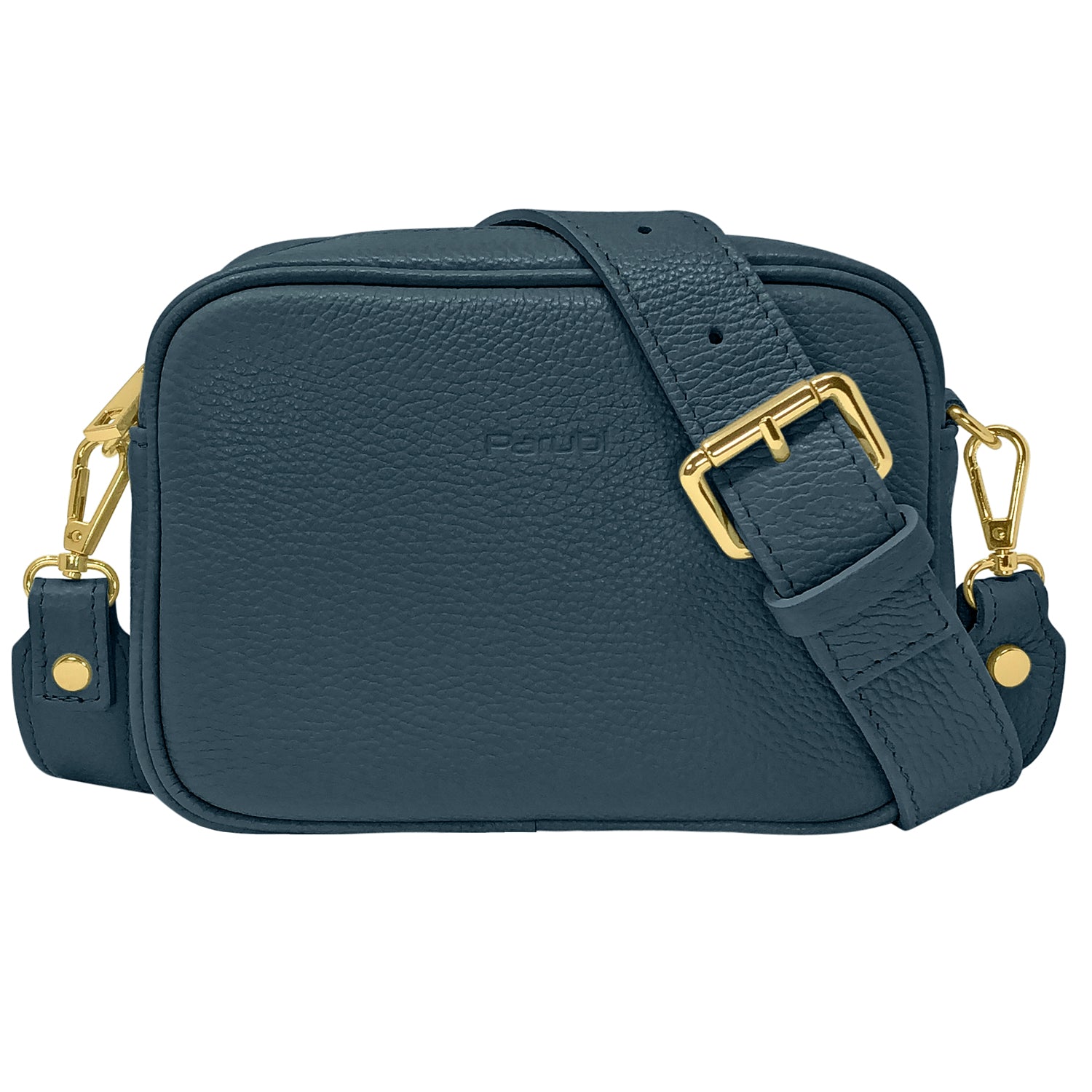 Borsa Donna a Tracolla, In Vera Pelle, Made in Italy, Modello Ginevra Ottanio