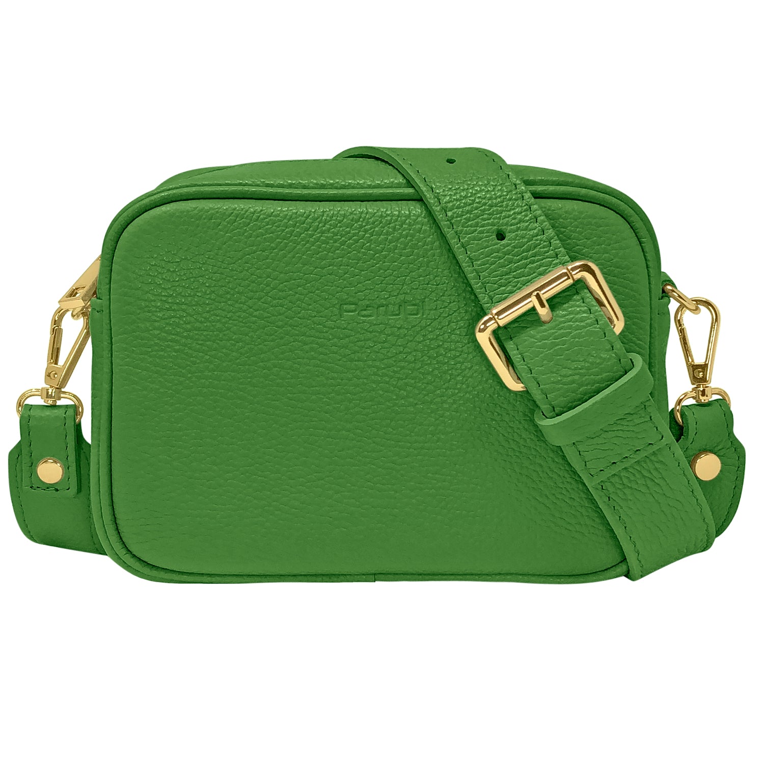 Borsa Donna a Tracolla, In Vera Pelle, Made in Italy, Modello Ginevra Verde Bottiglia