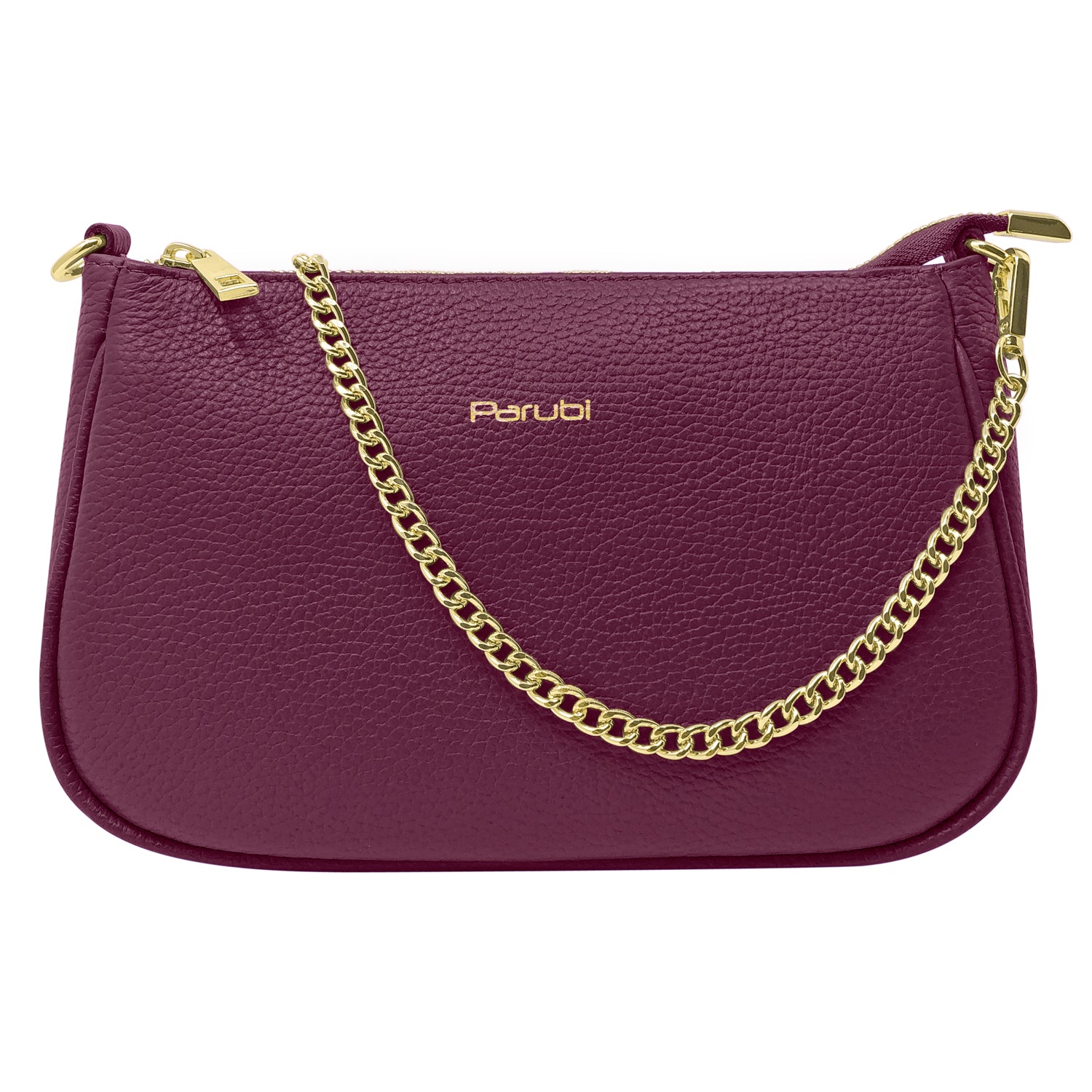 Borsa Donna a Tracolla e Spalla, In Vera Pelle, Made in Italy, Modello Isa Porpora