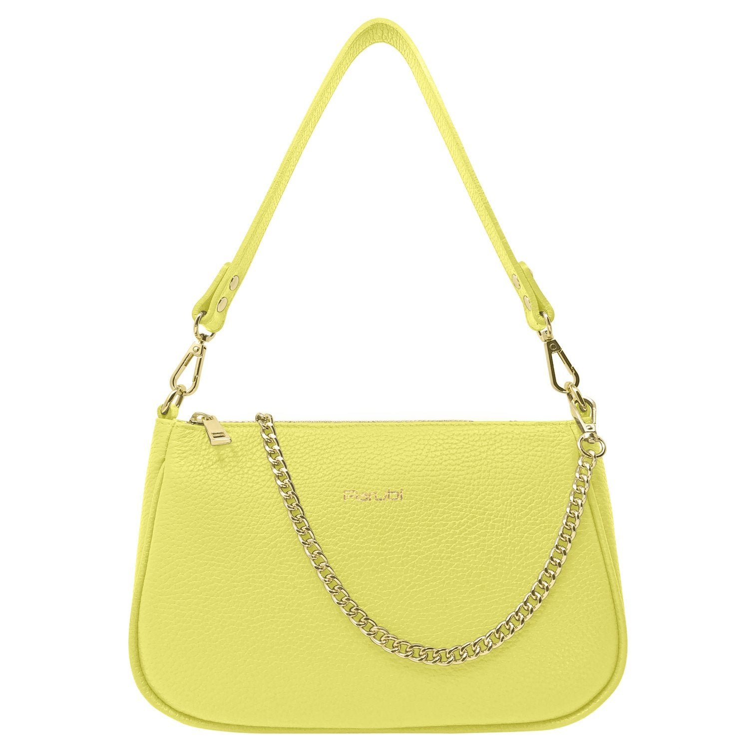 Borsa Donna a Tracolla e Spalla, In Vera Pelle, Made in Italy, Modello Isa