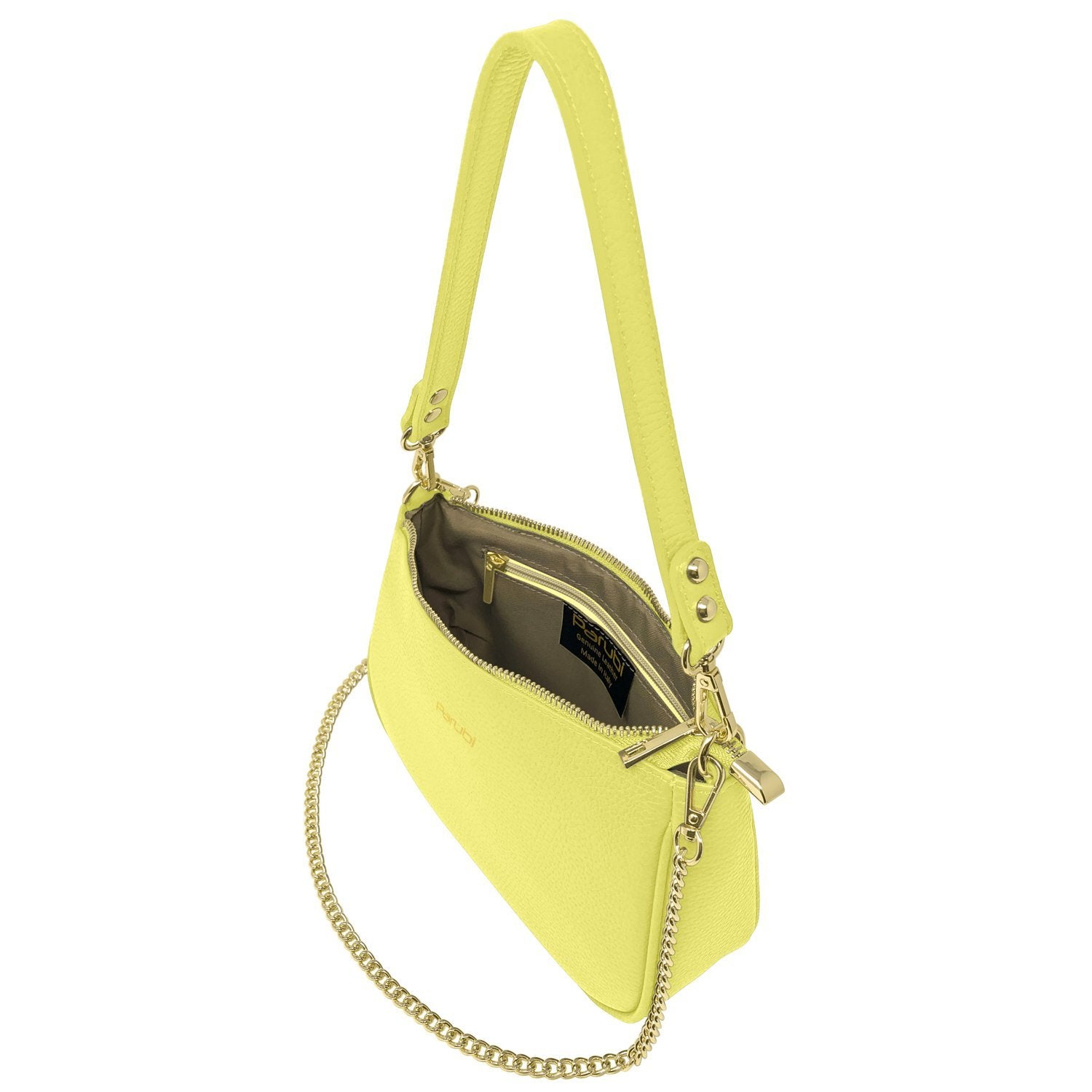 Borsa Donna a Tracolla e Spalla, In Vera Pelle, Made in Italy, Modello Isa