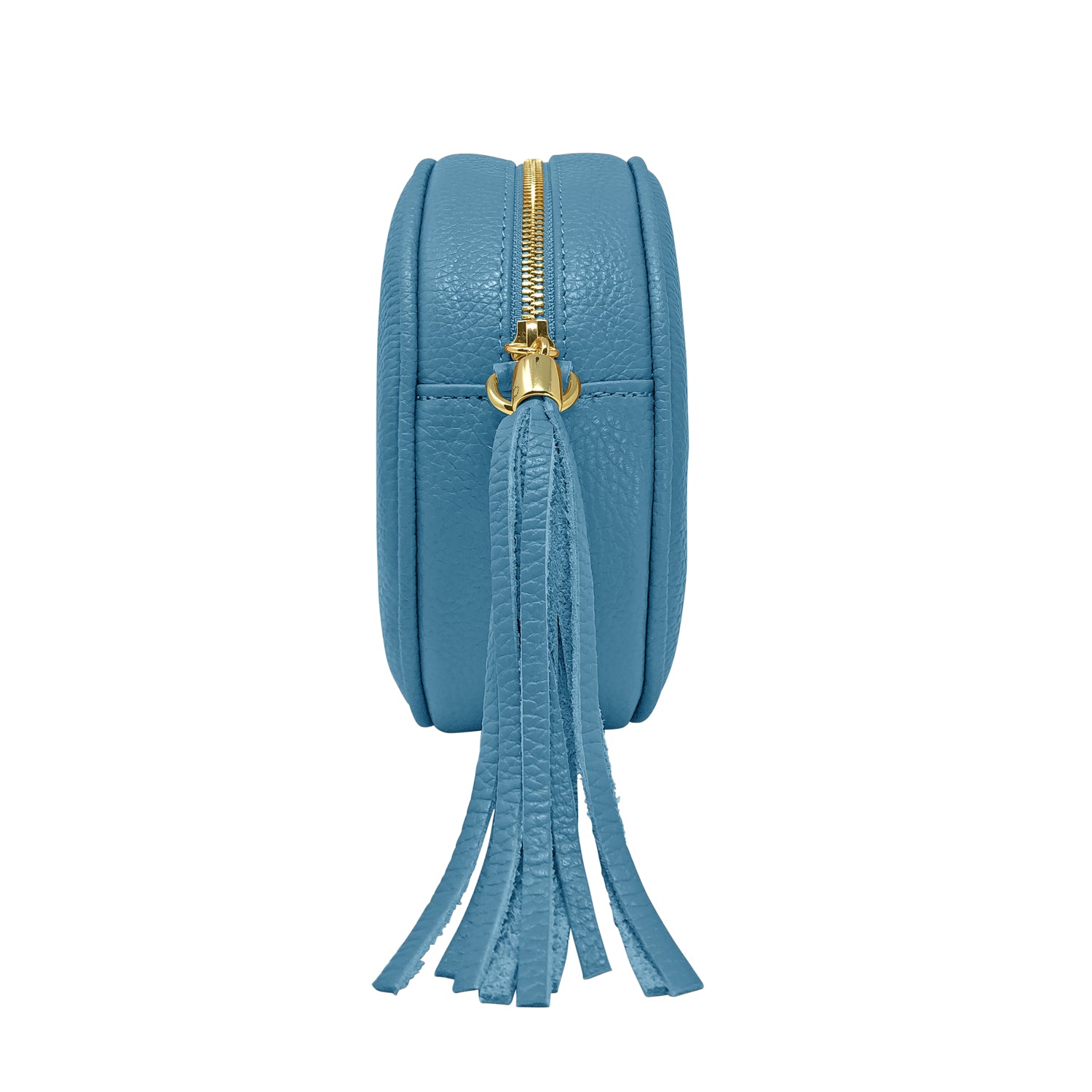Borsa Donna a Tracolla Rotonda, In Vera Pelle, Made in Italy, Modello Dora
