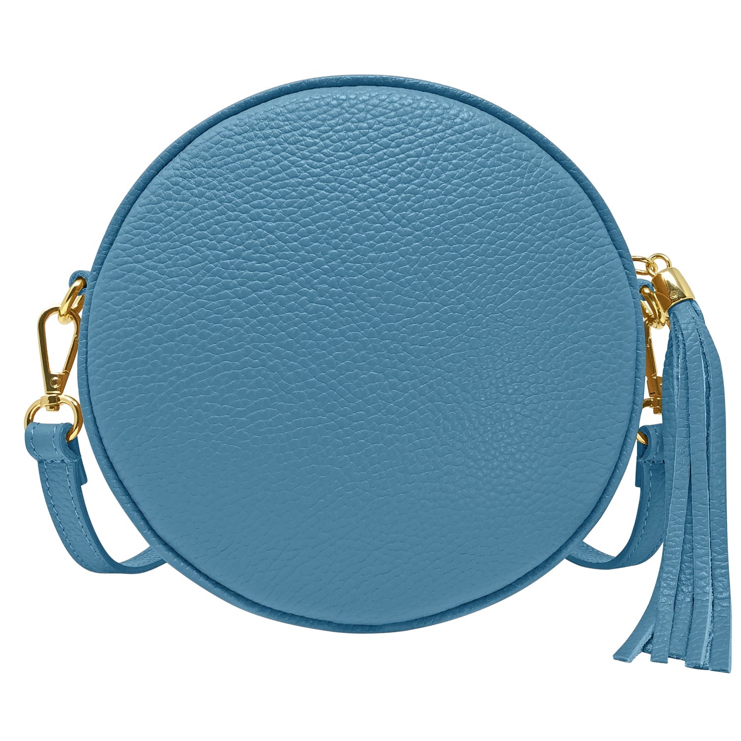 Borsa Donna a Tracolla Rotonda, In Vera Pelle, Made in Italy, Modello Dora
