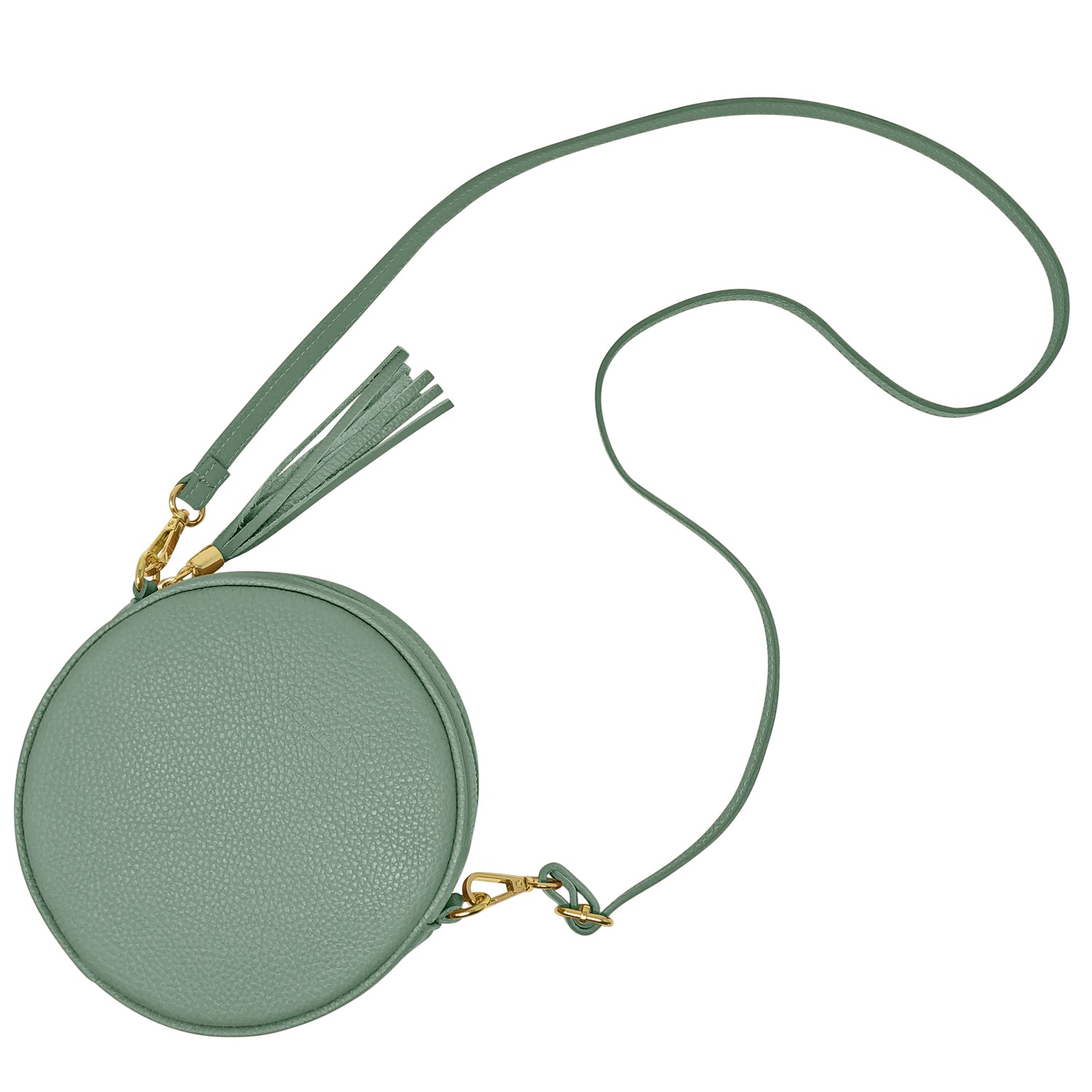 Borsa Donna a Tracolla Rotonda, In Vera Pelle, Made in Italy, Modello Dora