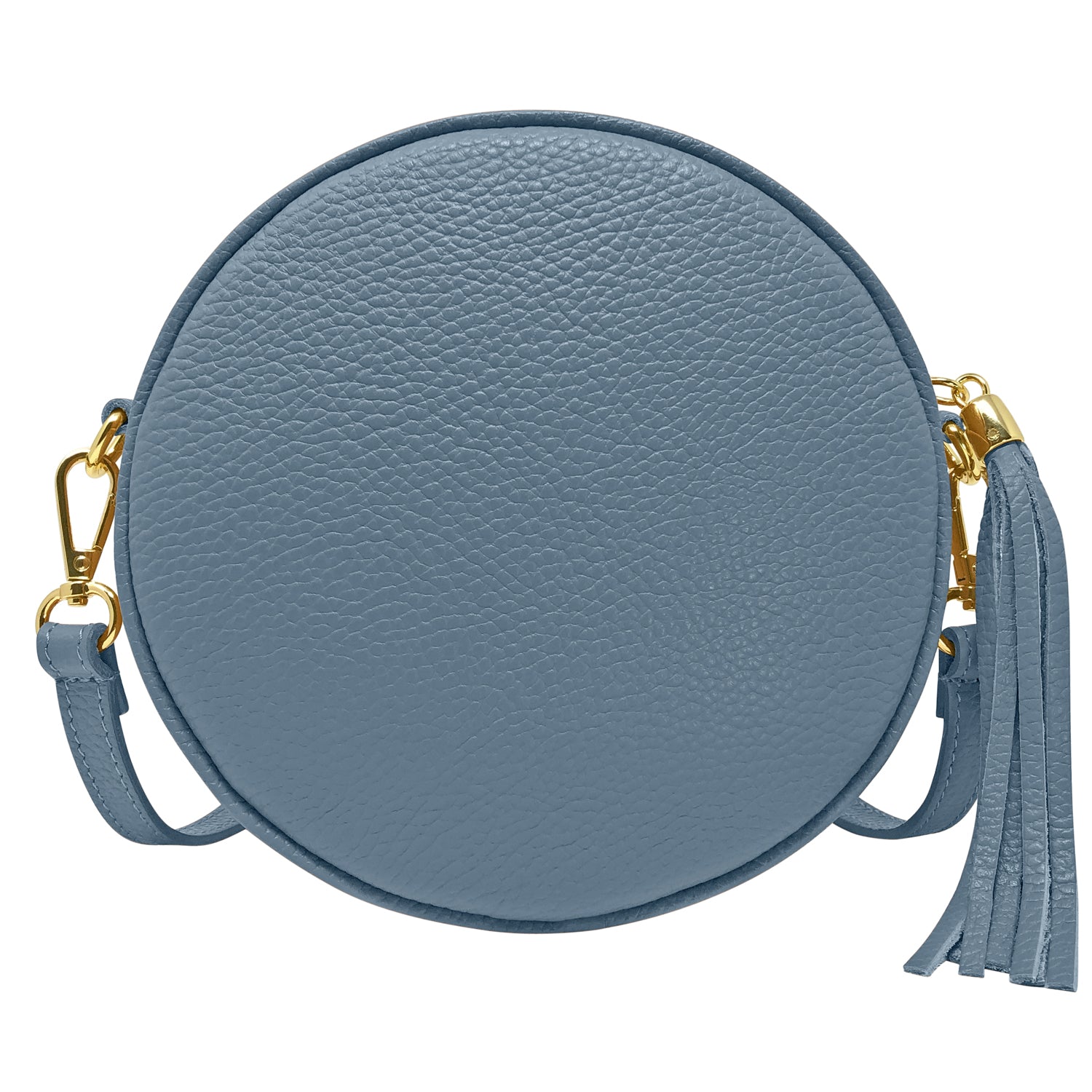 Borsa Donna a Tracolla Rotonda, In Vera Pelle, Made in Italy, Modello Dora
