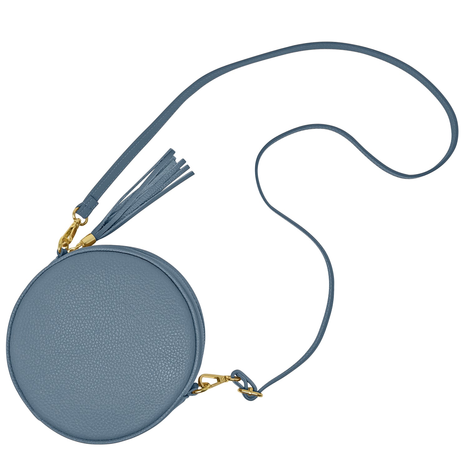 Borsa Donna a Tracolla Rotonda, In Vera Pelle, Made in Italy, Modello Dora