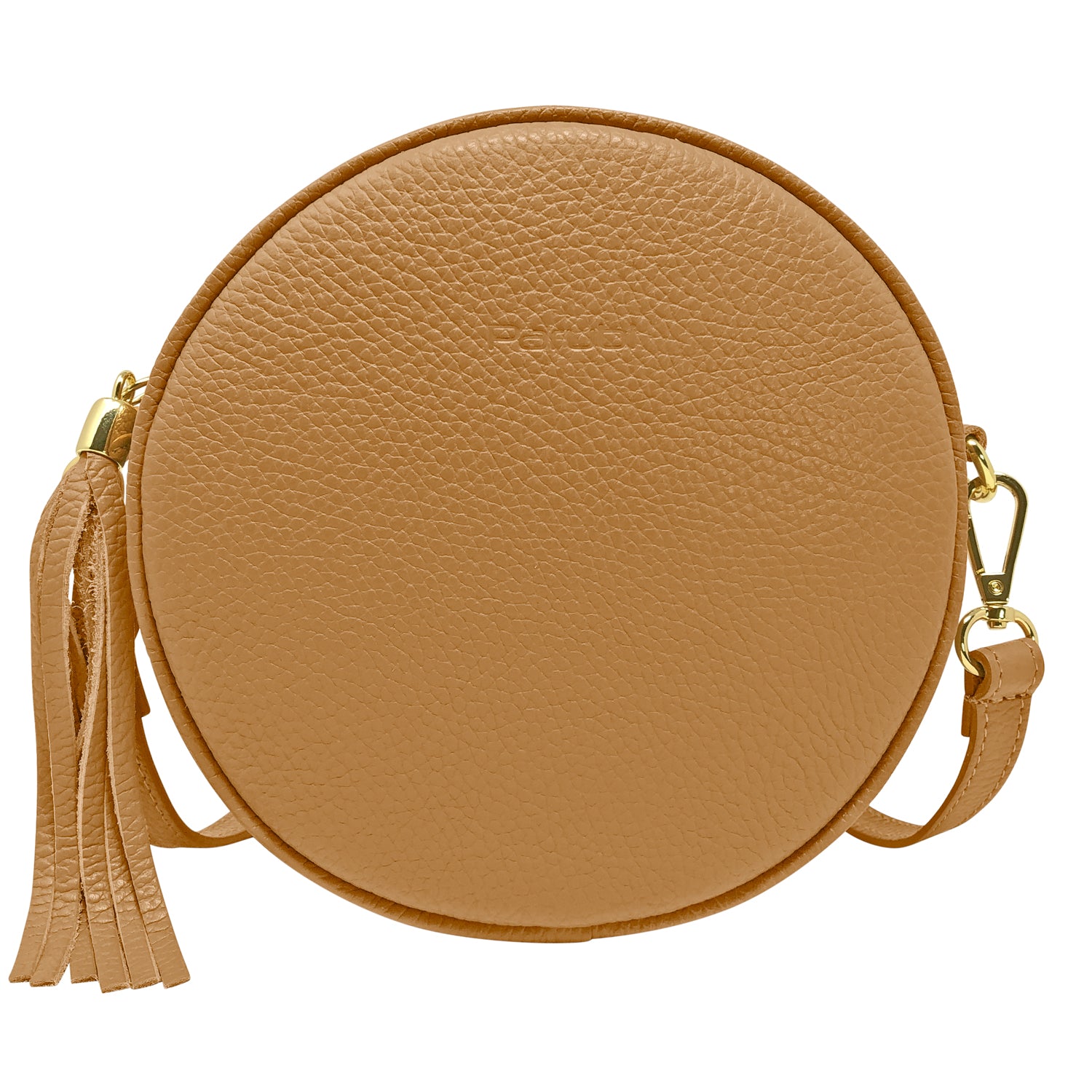 Borsa Donna a Tracolla Rotonda, In Vera Pelle, Made in Italy, Modello Dora Cuoio