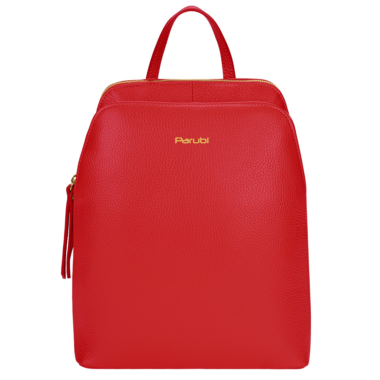 Zaino Donna, In Vera Pelle Morbida, Made in Italy, Modello Olivia Parubi Rosso - vista 13