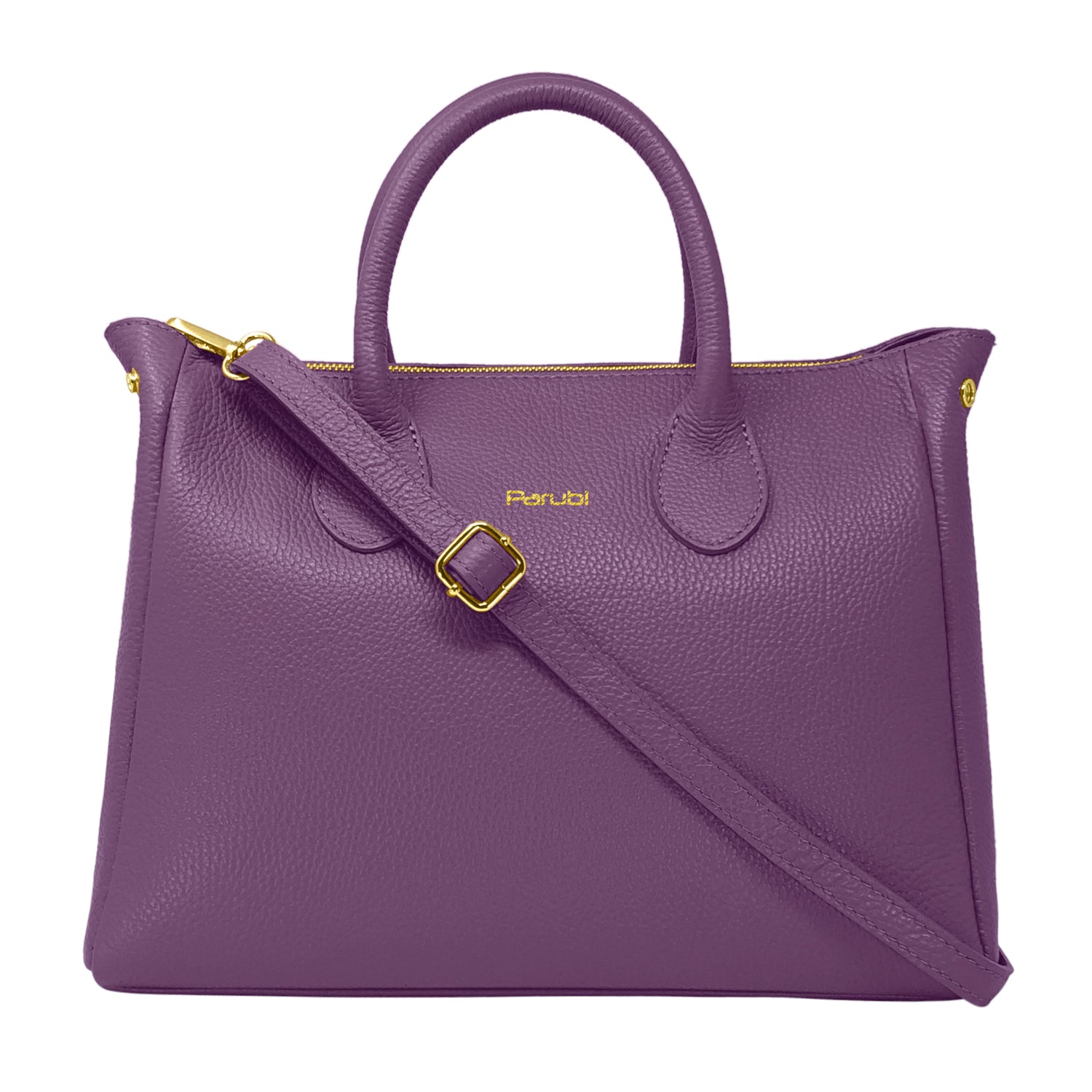 Borsa Donna a Mano con Tracolla, In Vera Pelle Morbida, Made in Italy, Modello Ada