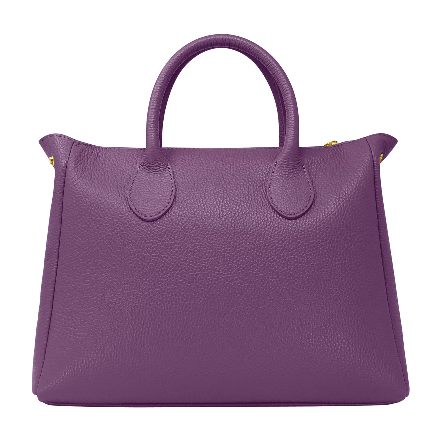 Borsa Donna a Mano con Tracolla, In Vera Pelle Morbida, Made in Italy, Modello Ada