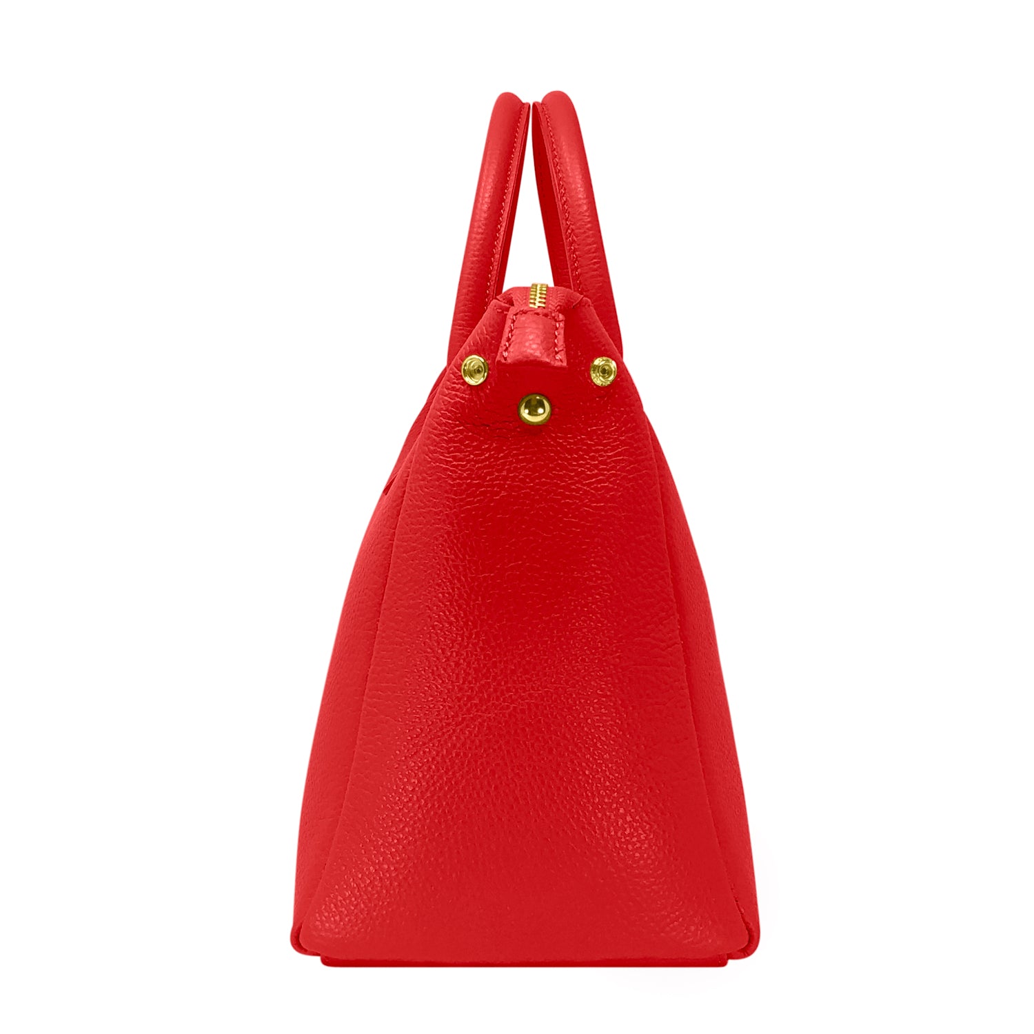 Borsa Donna a Mano con Tracolla, In Vera Pelle Morbida, Made in Italy, Modello Ada