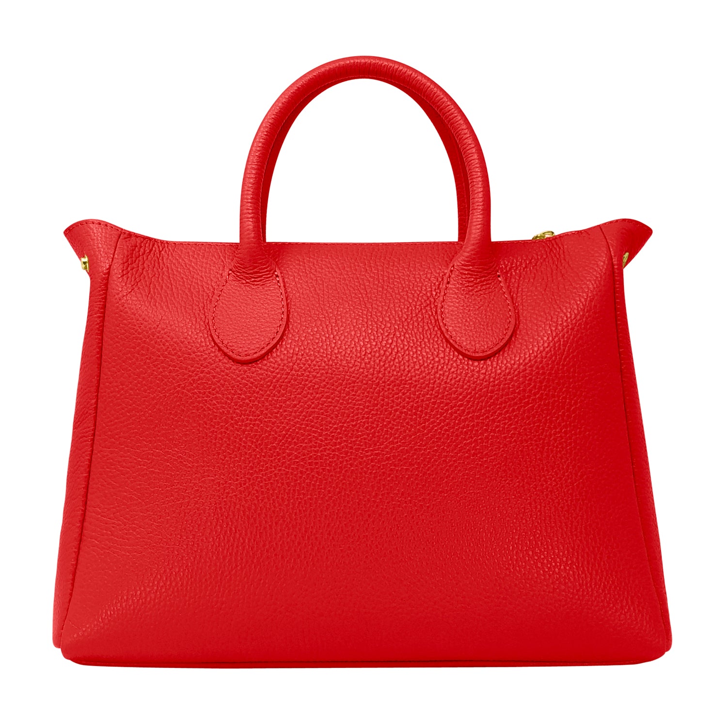 Borsa Donna a Mano con Tracolla, In Vera Pelle Morbida, Made in Italy, Modello Ada