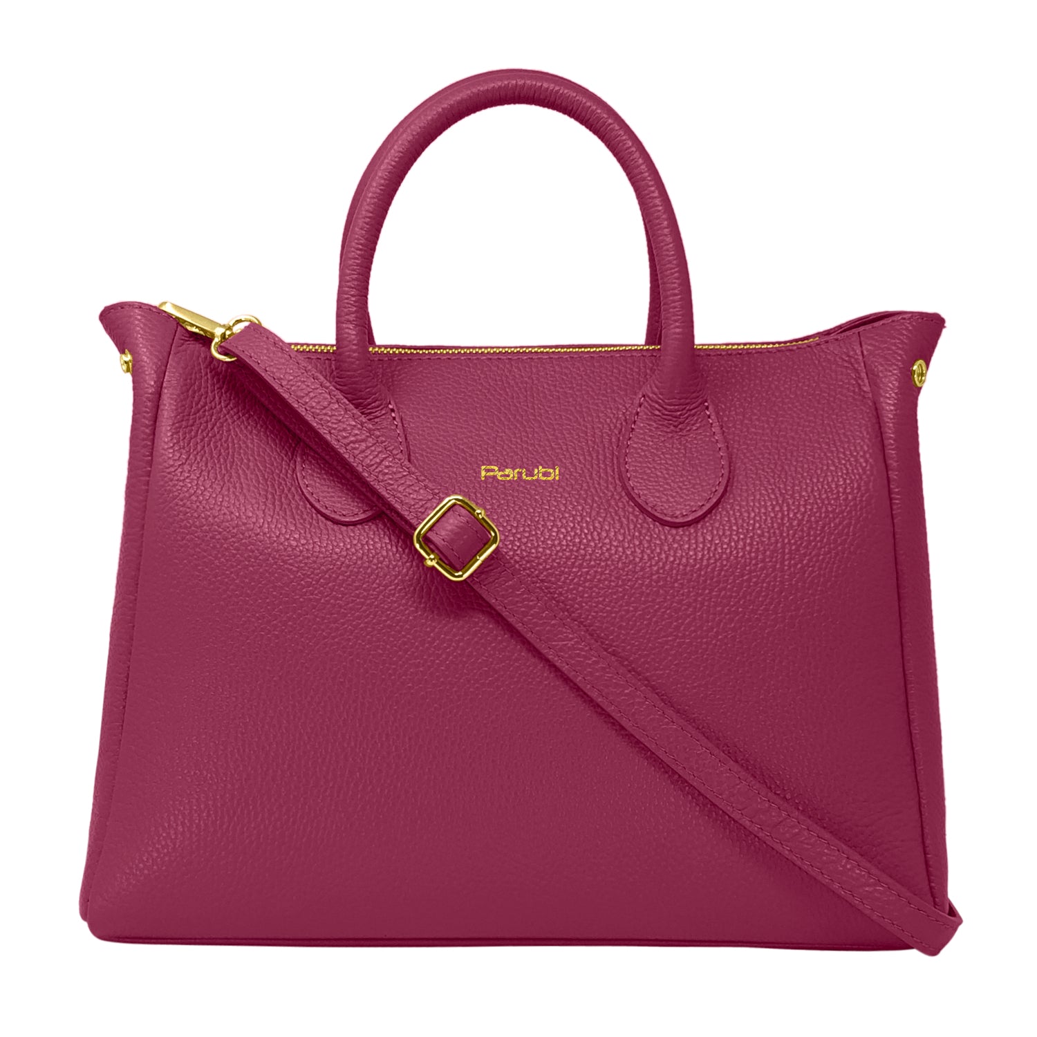 Borsa Donna a Mano con Tracolla, In Vera Pelle Morbida, Made in Italy, Modello Ada