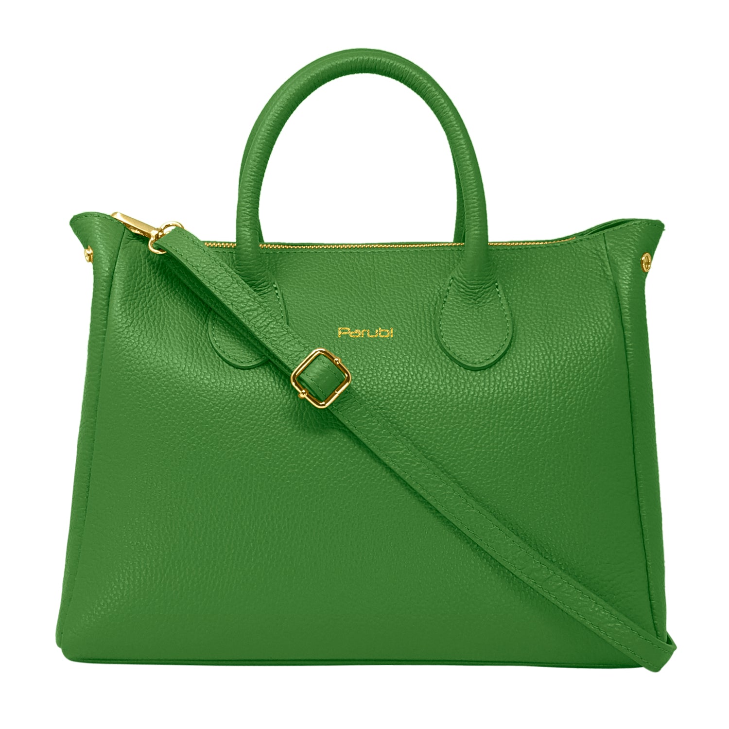 Borsa Donna a Mano con Tracolla, In Vera Pelle Morbida, Made in Italy, Modello Ada