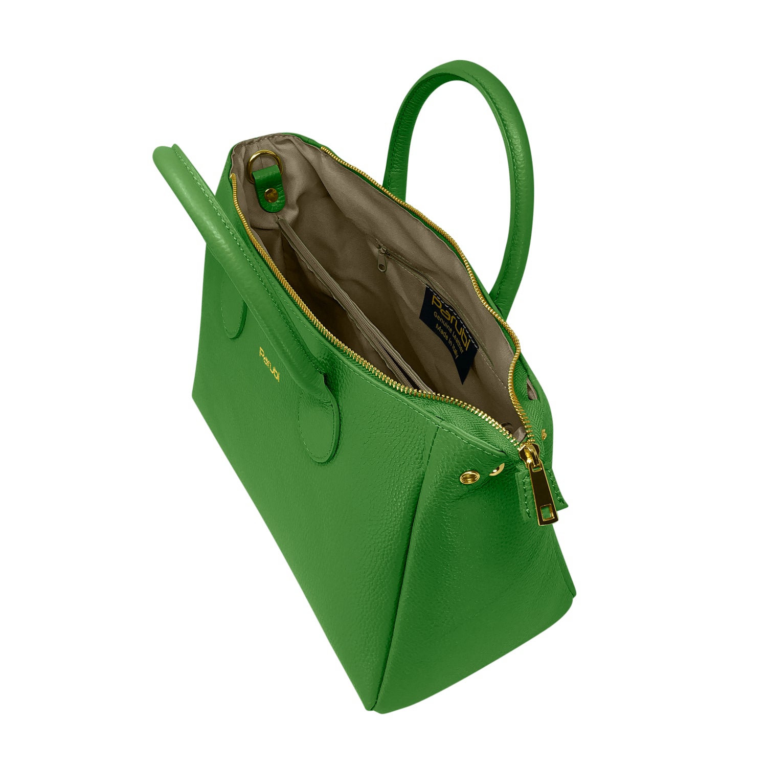Borsa Donna a Mano con Tracolla, In Vera Pelle Morbida, Made in Italy, Modello Ada