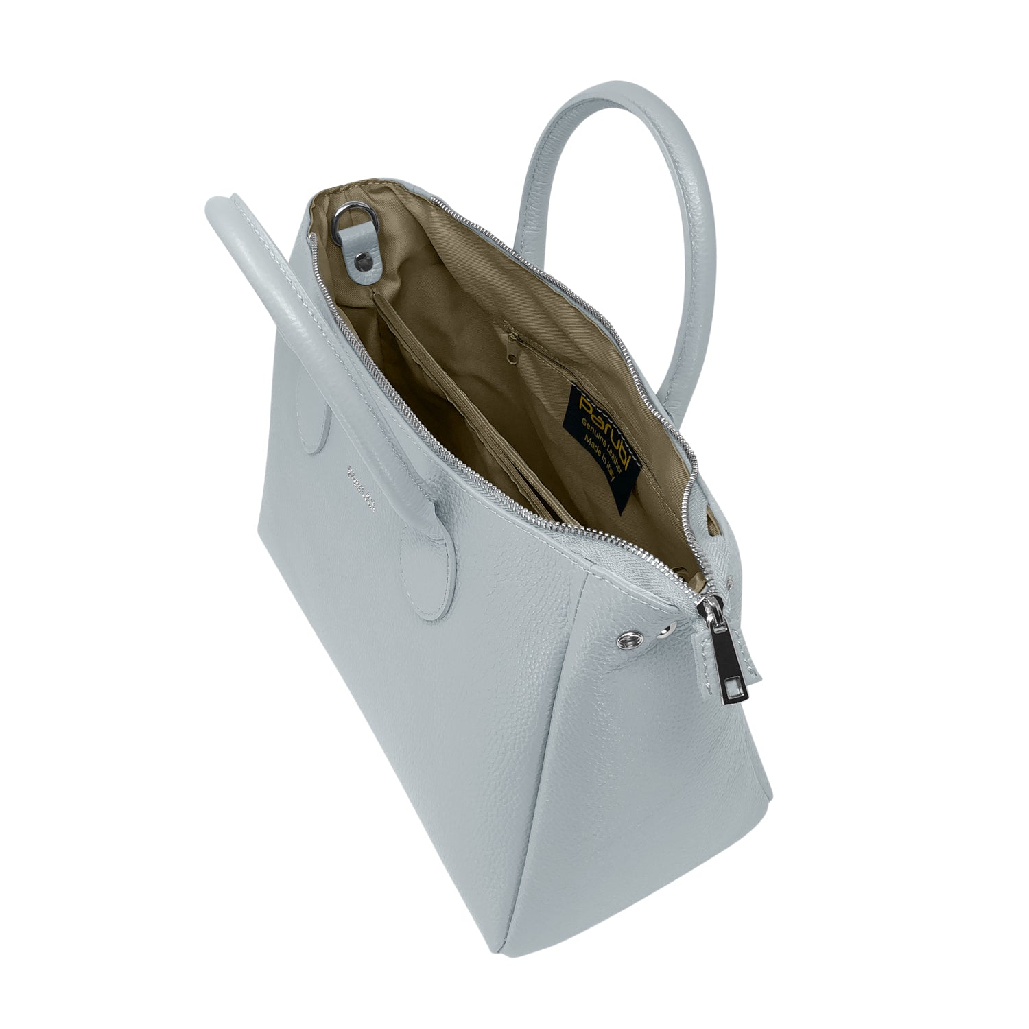 Borsa Donna a Mano con Tracolla, In Vera Pelle Morbida, Made in Italy, Modello Ada