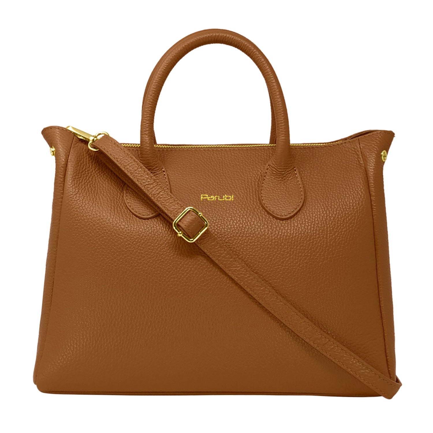 Borsa Donna a Mano con Tracolla, In Vera Pelle Morbida, Made in Italy, Modello Ada