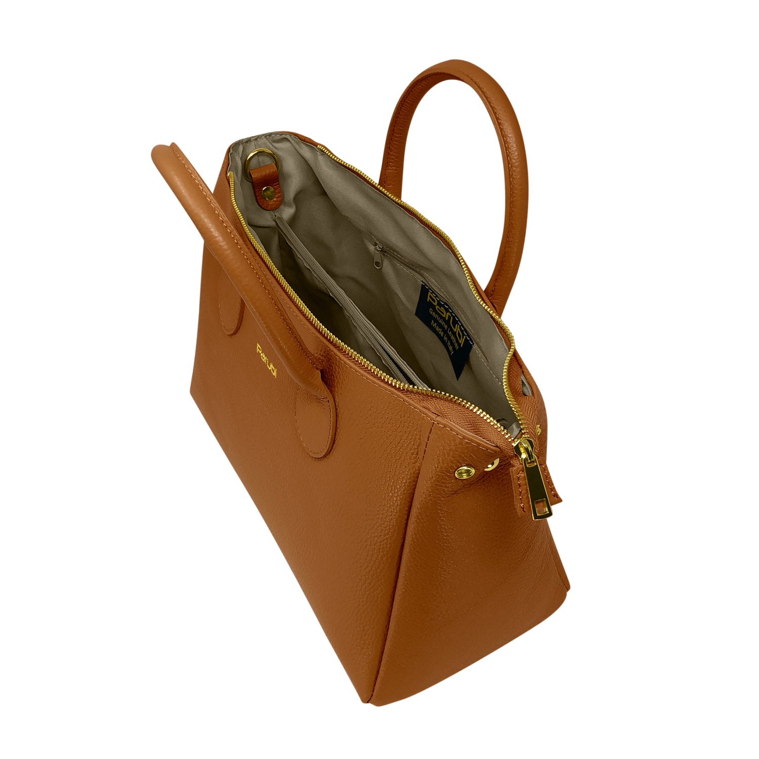 Borsa Donna a Mano con Tracolla, In Vera Pelle Morbida, Made in Italy, Modello Ada