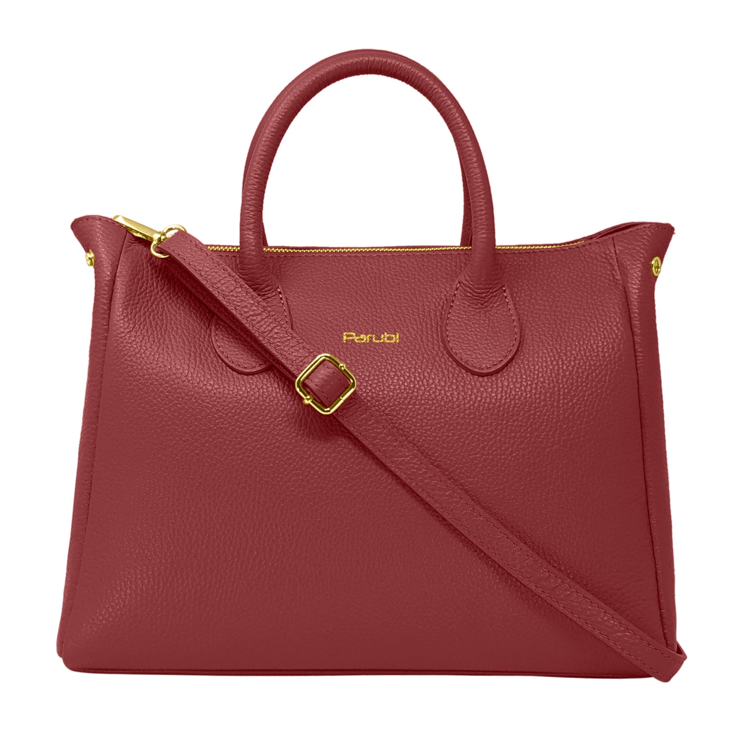 Borsa Donna a Mano con Tracolla, In Vera Pelle Morbida, Made in Italy, Modello Ada