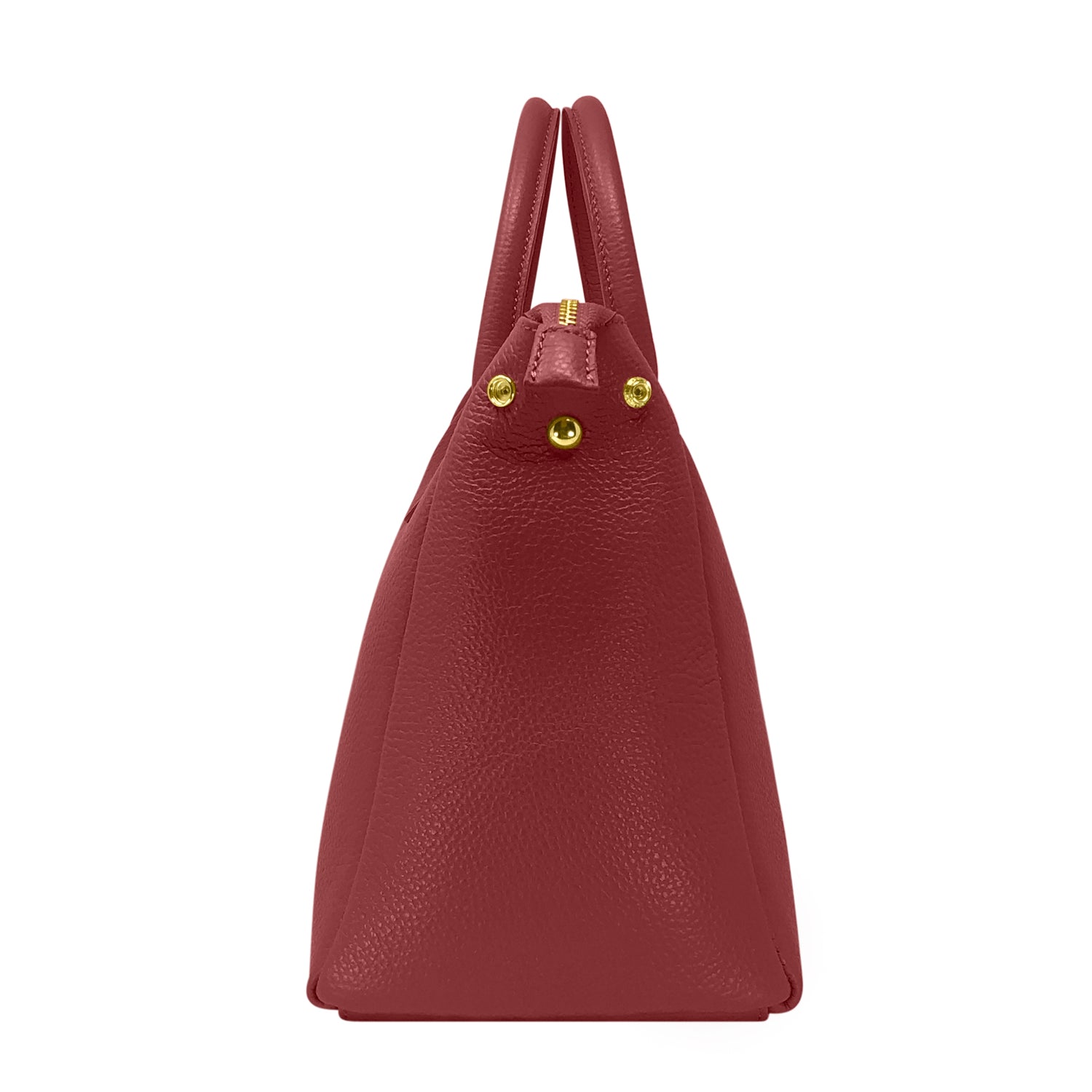 Borsa Donna a Mano con Tracolla, In Vera Pelle Morbida, Made in Italy, Modello Ada