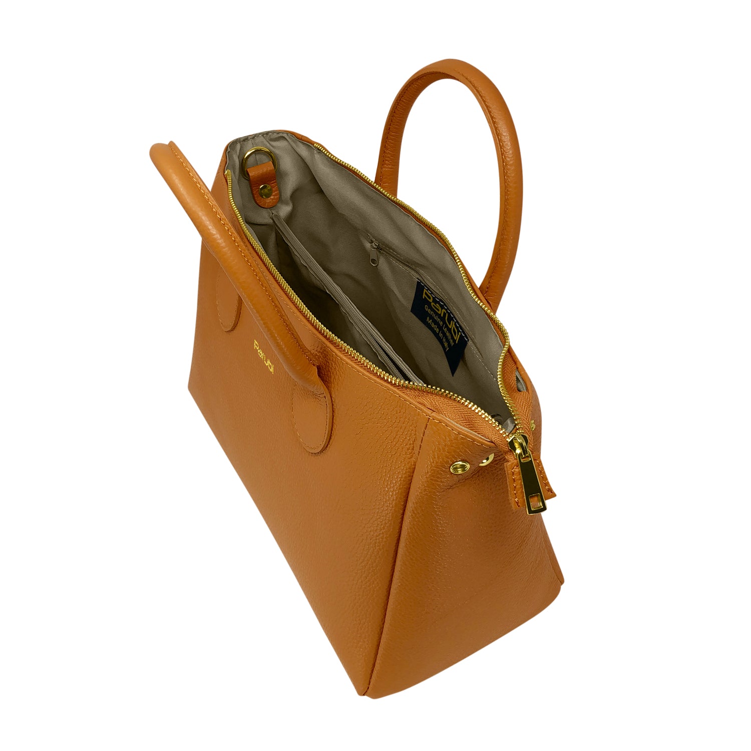 Borsa Donna a Mano con Tracolla, In Vera Pelle Morbida, Made in Italy, Modello Ada
