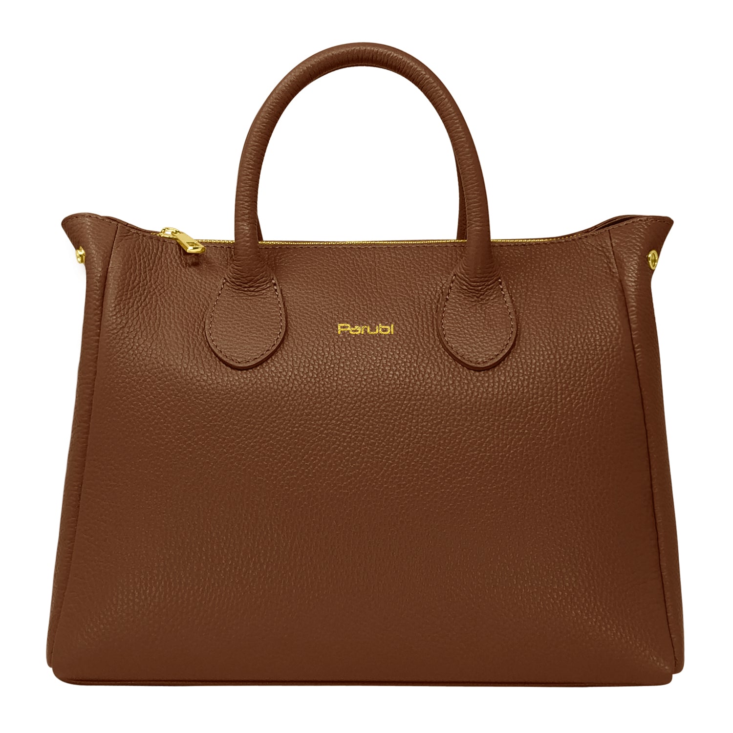 Borsa Donna a Mano con Tracolla, In Vera Pelle Morbida, Made in Italy, Modello Ada Marrone