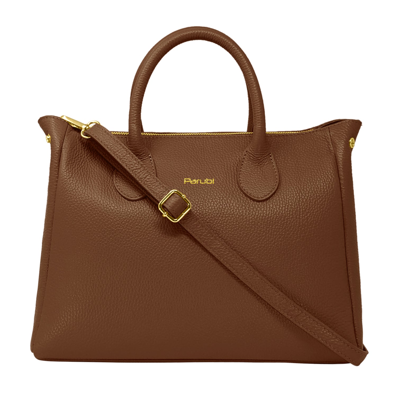 Borsa Donna a Mano con Tracolla, In Vera Pelle Morbida, Made in Italy, Modello Ada