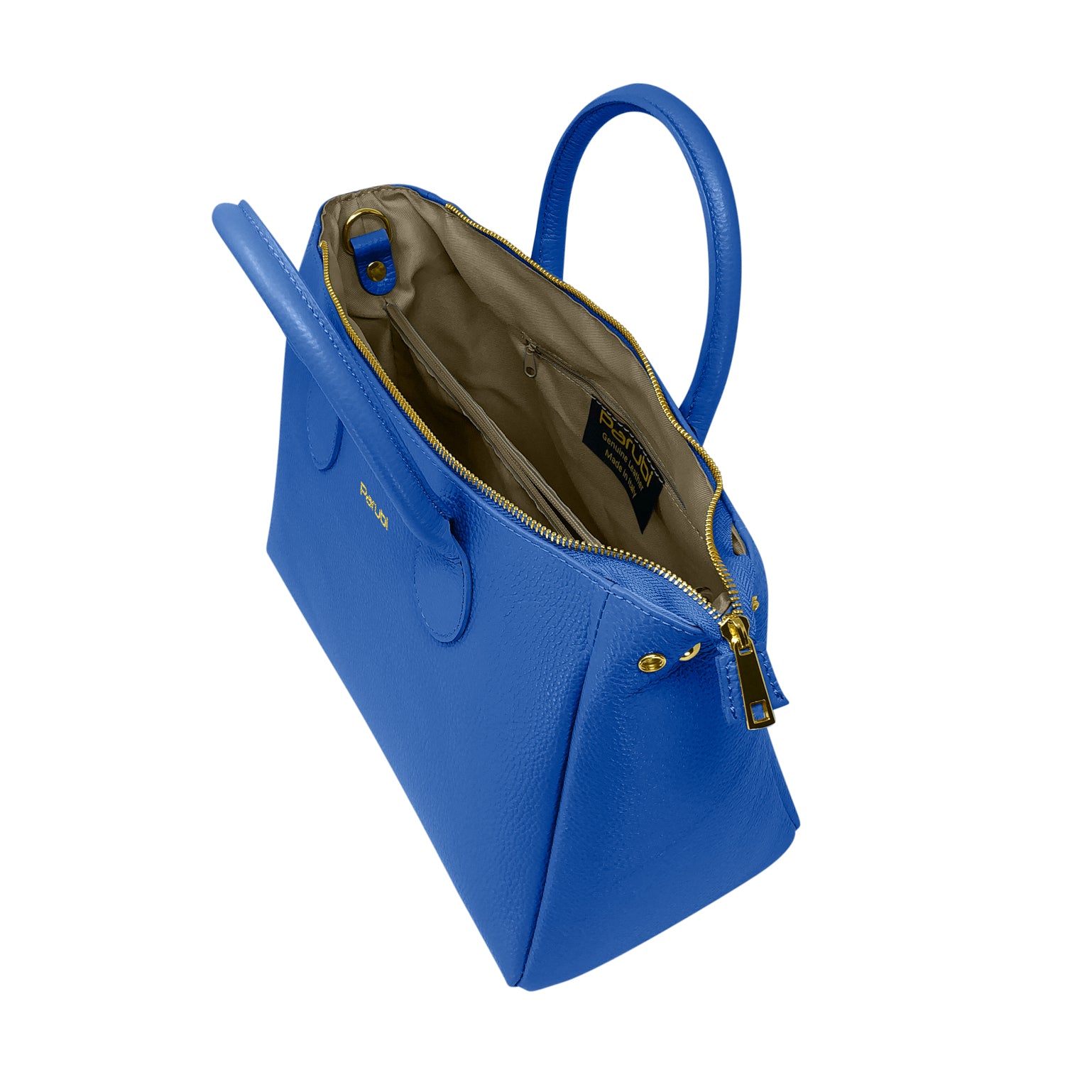 Borsa Donna a Mano con Tracolla, In Vera Pelle Morbida, Made in Italy, Modello Ada