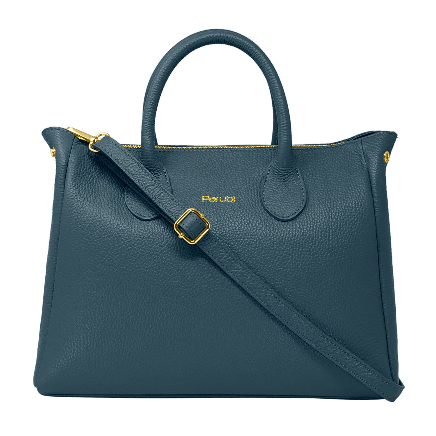 Borsa Donna a Mano con Tracolla, In Vera Pelle Morbida, Made in Italy, Modello Ada