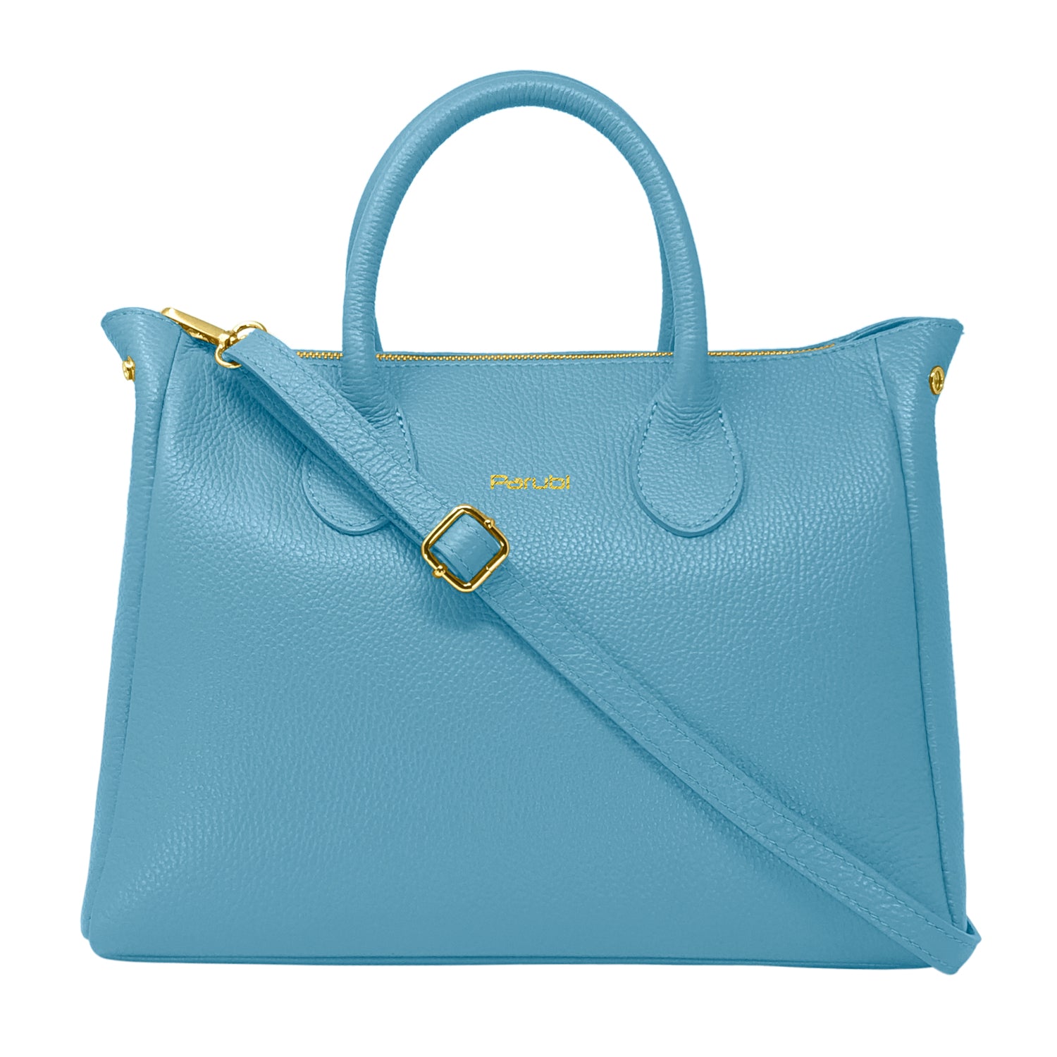 Borsa Donna a Mano con Tracolla, In Vera Pelle Morbida, Made in Italy, Modello Ada