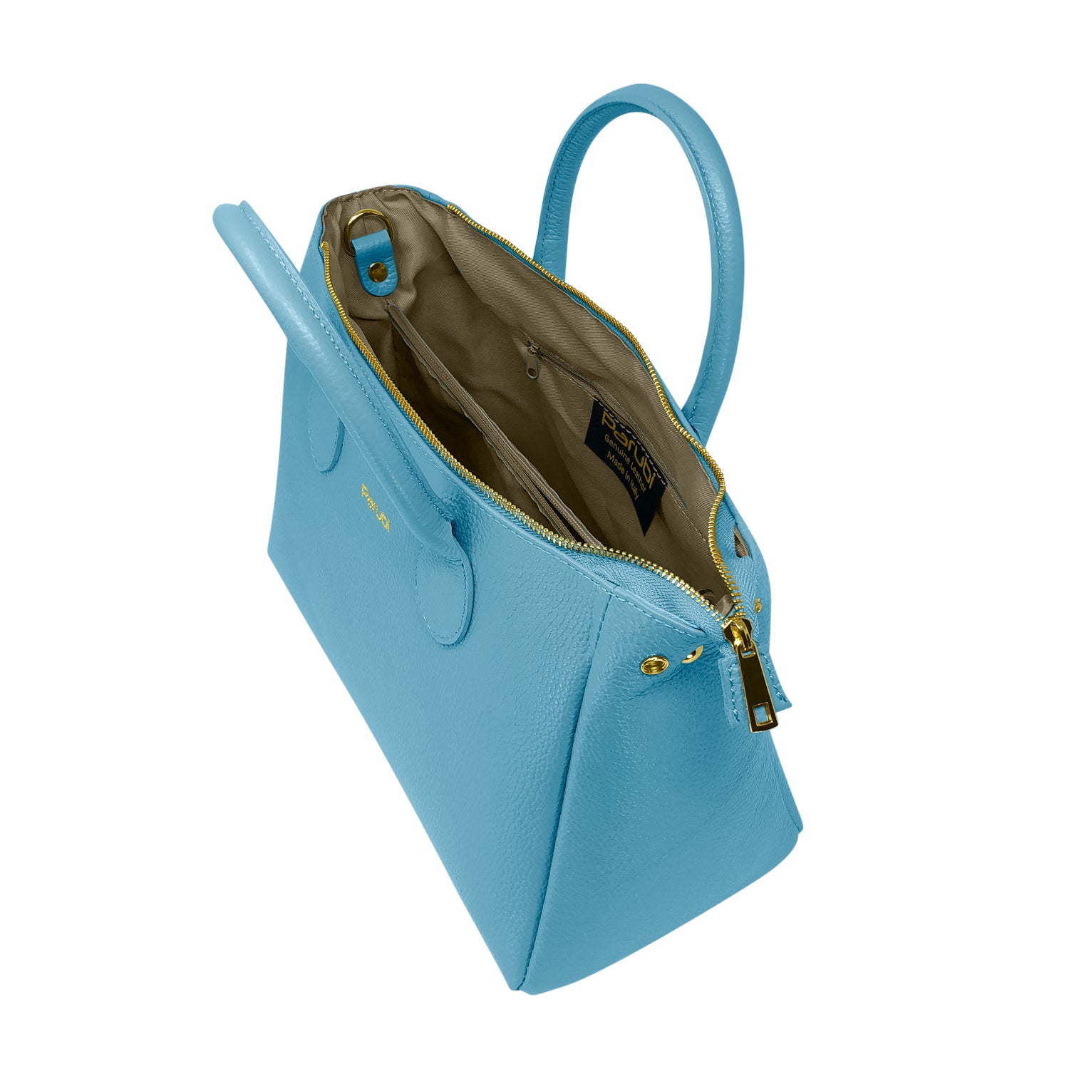 Borsa Donna a Mano con Tracolla, In Vera Pelle Morbida, Made in Italy, Modello Ada