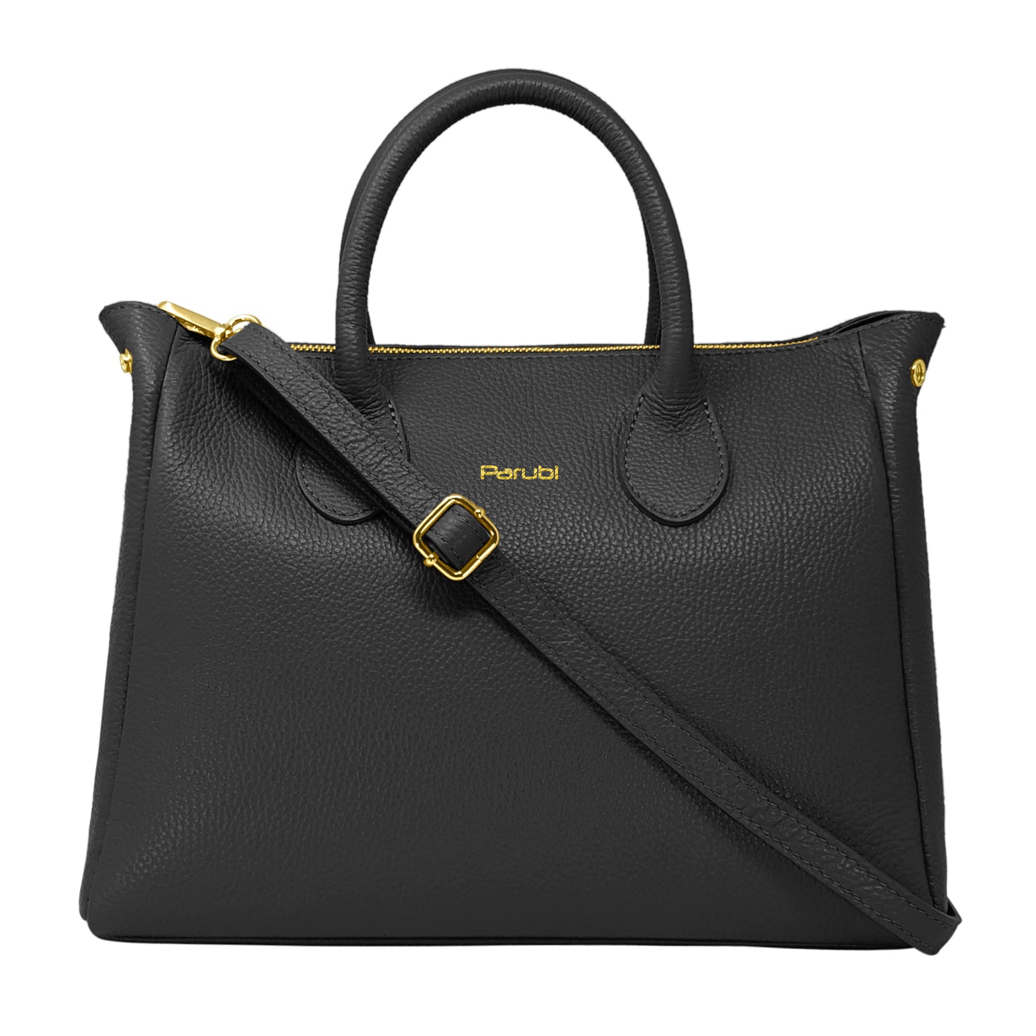 Borsa Donna a Mano con Tracolla, In Vera Pelle Morbida, Made in Italy, Modello Ada