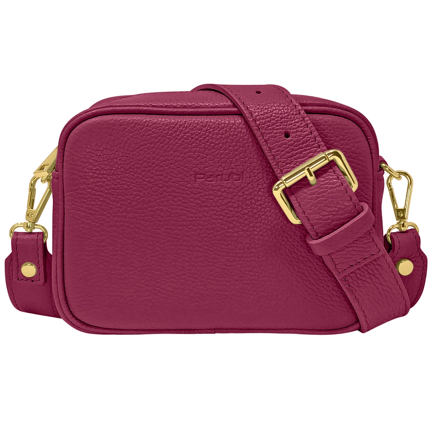 Borsa Donna a Tracolla, In Vera Pelle, Made in Italy, Modello Ginevra Porpora