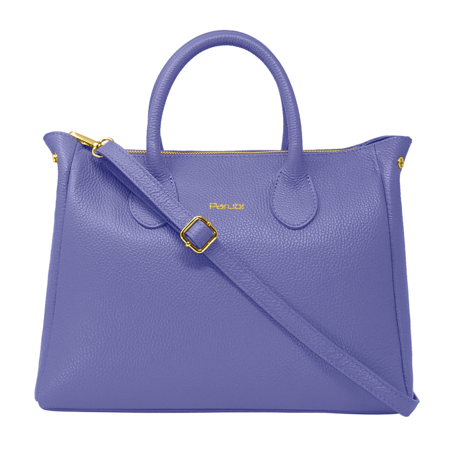 Borsa Donna a Mano con Tracolla, In Vera Pelle Morbida, Made in Italy, Modello Ada