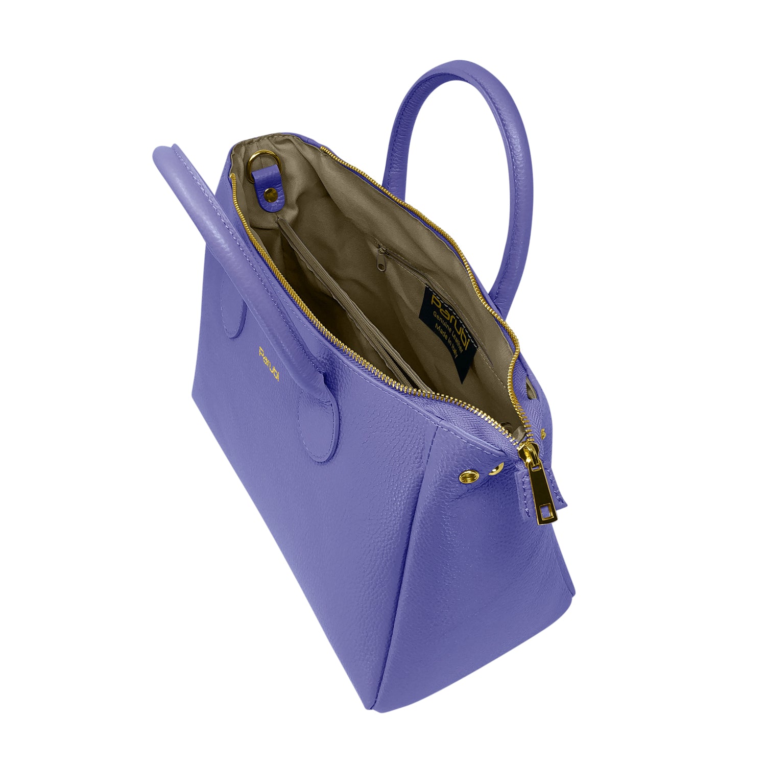 Borsa Donna a Mano con Tracolla, In Vera Pelle Morbida, Made in Italy, Modello Ada