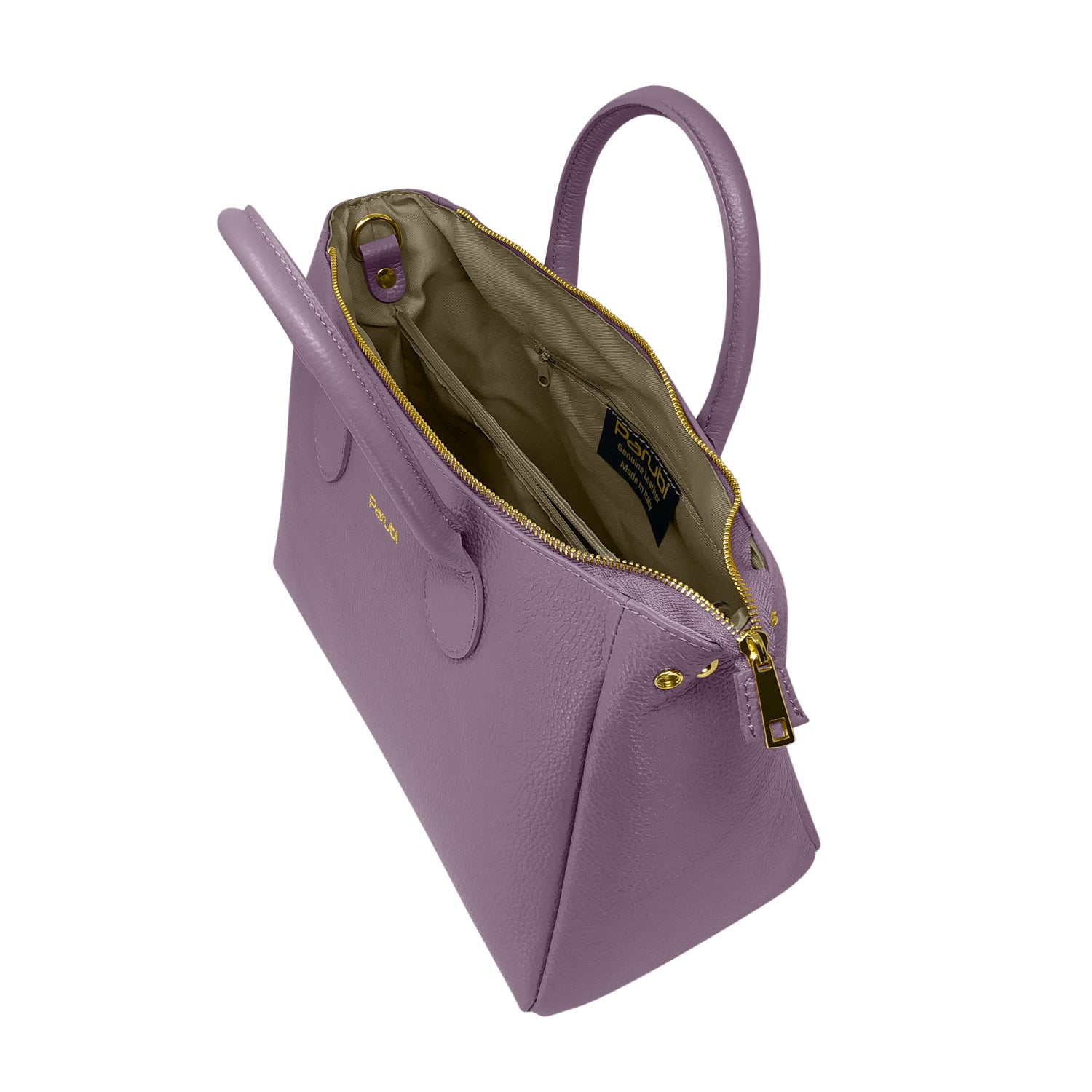 Borsa Donna a Mano con Tracolla, In Vera Pelle Morbida, Made in Italy, Modello Ada
