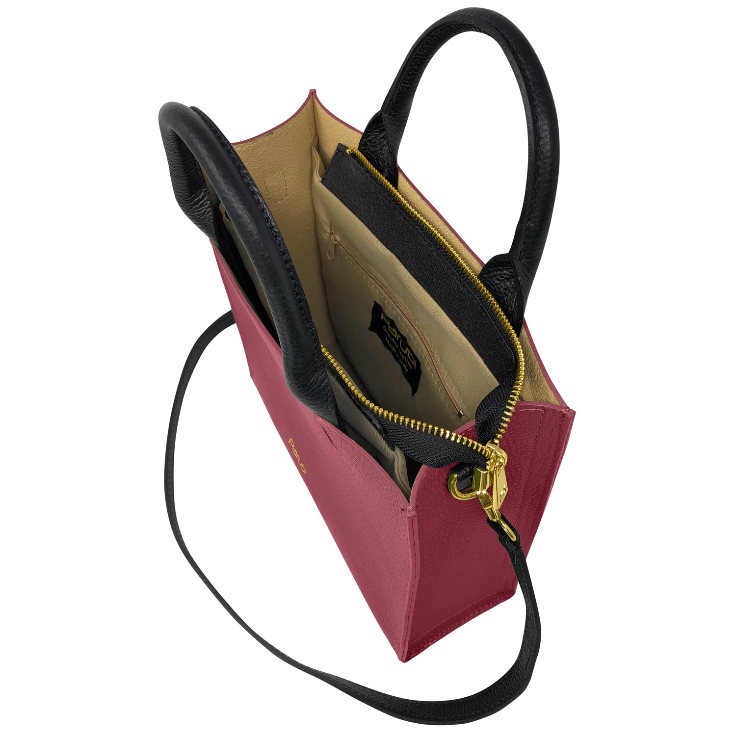 Borsa Donna a Mano con Tracolla, In Vera Pelle Morbida, Made in Italy, Modello Clizia