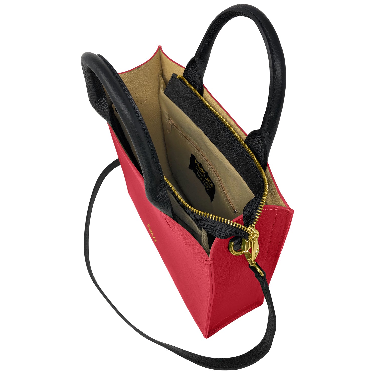Borsa Donna a Mano con Tracolla, In Vera Pelle Morbida, Made in Italy, Modello Clizia