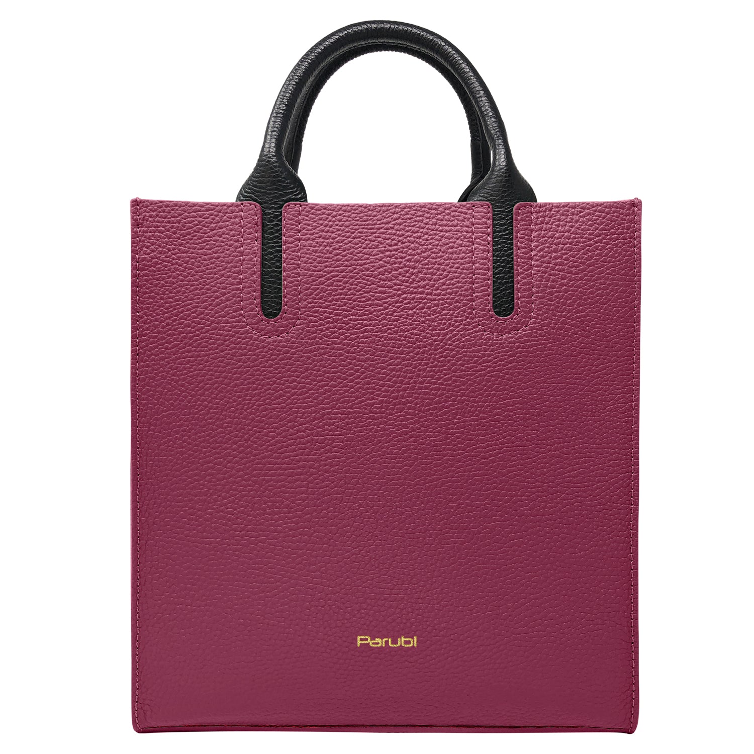 Borsa Donna a Mano con Tracolla, In Vera Pelle Morbida, Made in Italy, Modello Clizia Porpora
