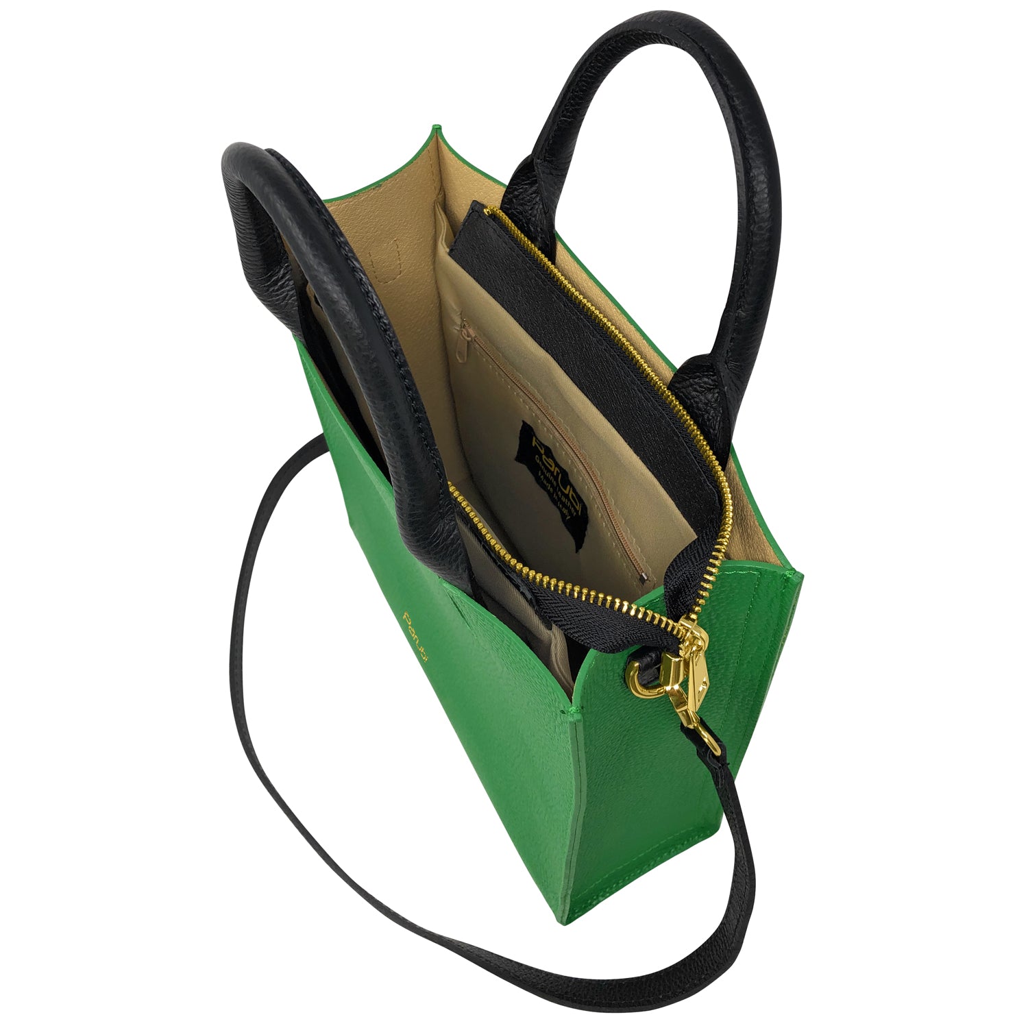 Borsa Donna a Mano con Tracolla, In Vera Pelle Morbida, Made in Italy, Modello Clizia