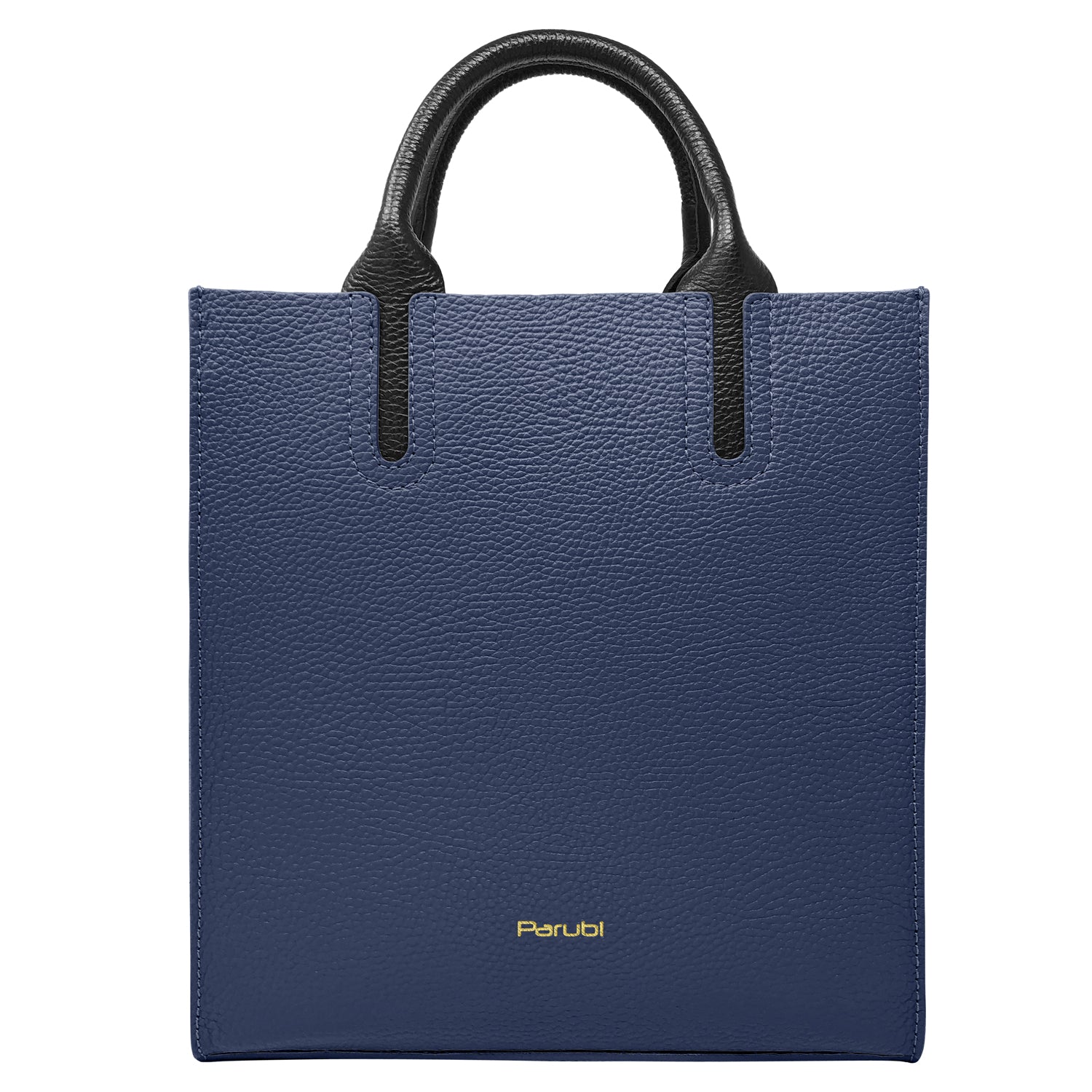 Borsa Donna a Mano con Tracolla, In Vera Pelle Morbida, Made in Italy, Modello Clizia Blu Jeans