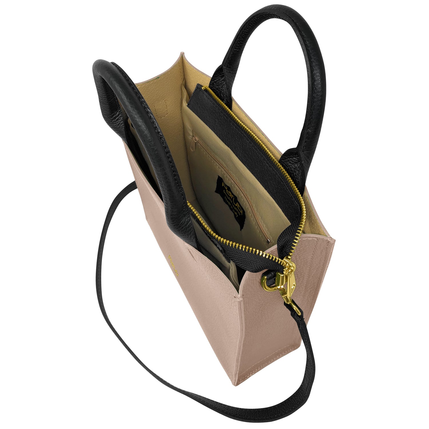 Borsa Donna a Mano con Tracolla, In Vera Pelle Morbida, Made in Italy, Modello Clizia