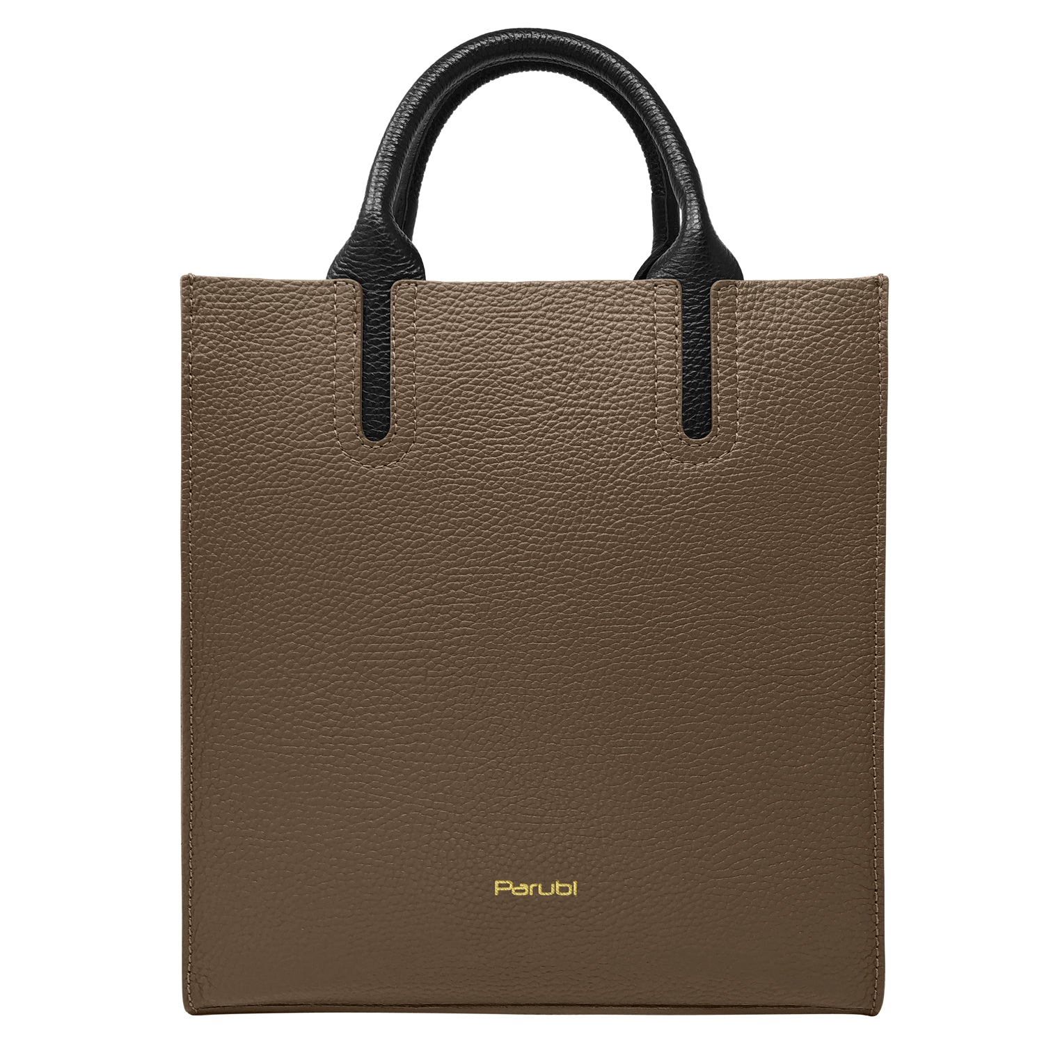 Borsa Donna a Mano con Tracolla, In Vera Pelle Morbida, Made in Italy, Modello Clizia Fango