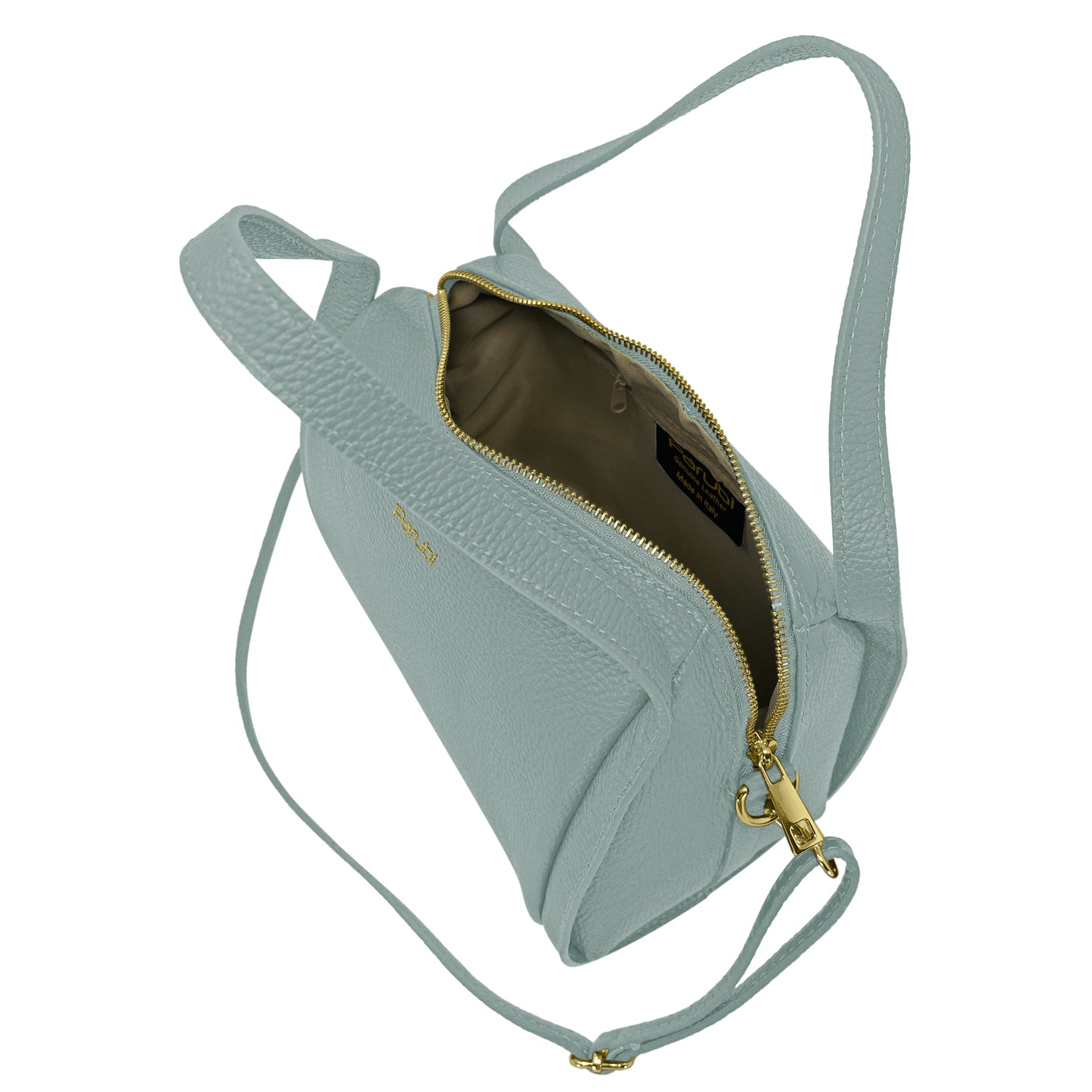 Borsa Donna a Mano con Tracolla, In Vera Pelle Morbida, Made in Italy, Modello Anette