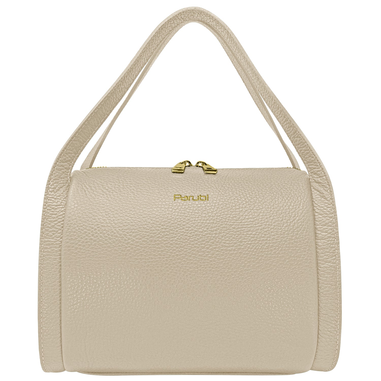 Borsa Donna a Mano con Tracolla, In Vera Pelle Morbida, Made in Italy, Modello Anette Sabbia