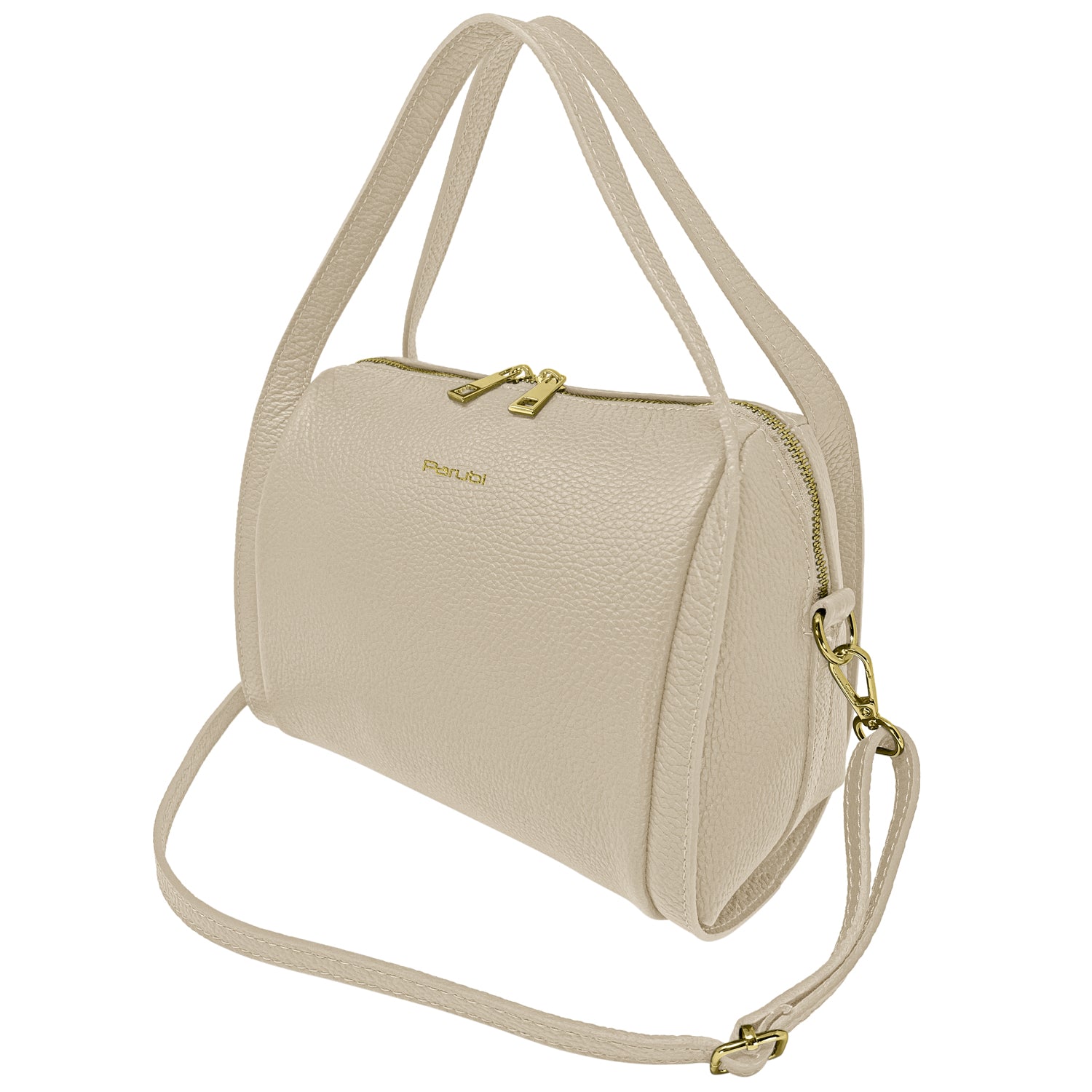 Borsa Donna a Mano con Tracolla, In Vera Pelle Morbida, Made in Italy, Modello Anette
