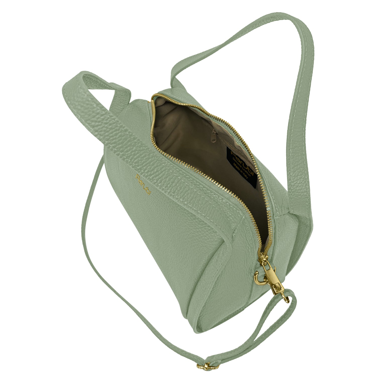 Borsa Donna a Mano con Tracolla, In Vera Pelle Morbida, Made in Italy, Modello Anette