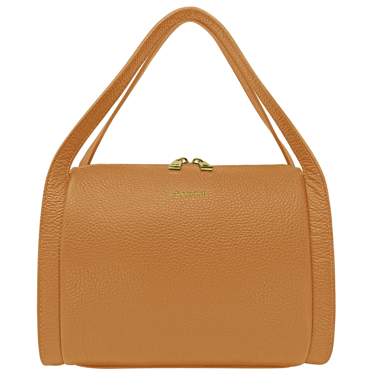 Borsa Donna a Mano con Tracolla, In Vera Pelle Morbida, Made in Italy, Modello Anette Cuoio