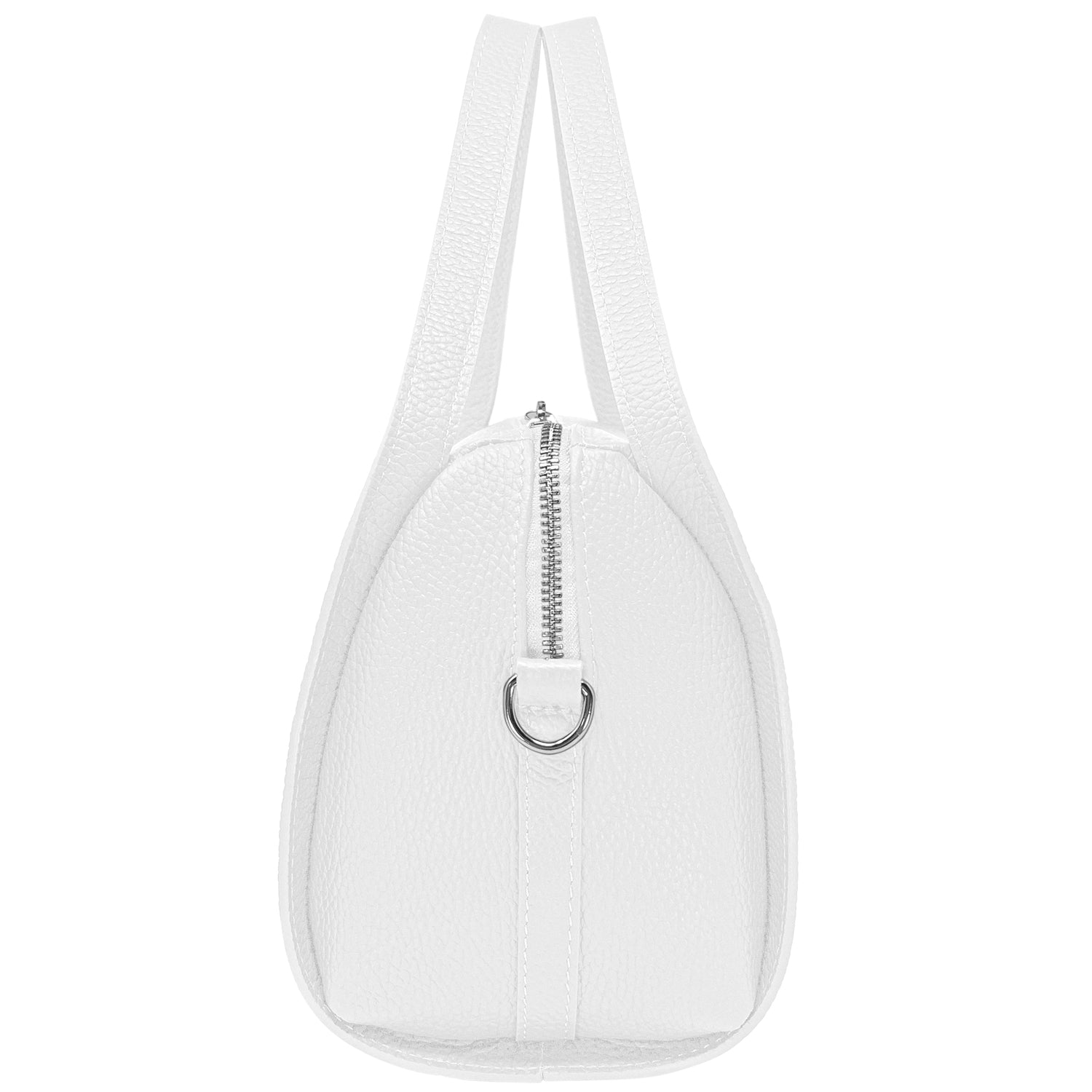 Borsa Donna a Mano con Tracolla, In Vera Pelle Morbida, Made in Italy, Modello Anette